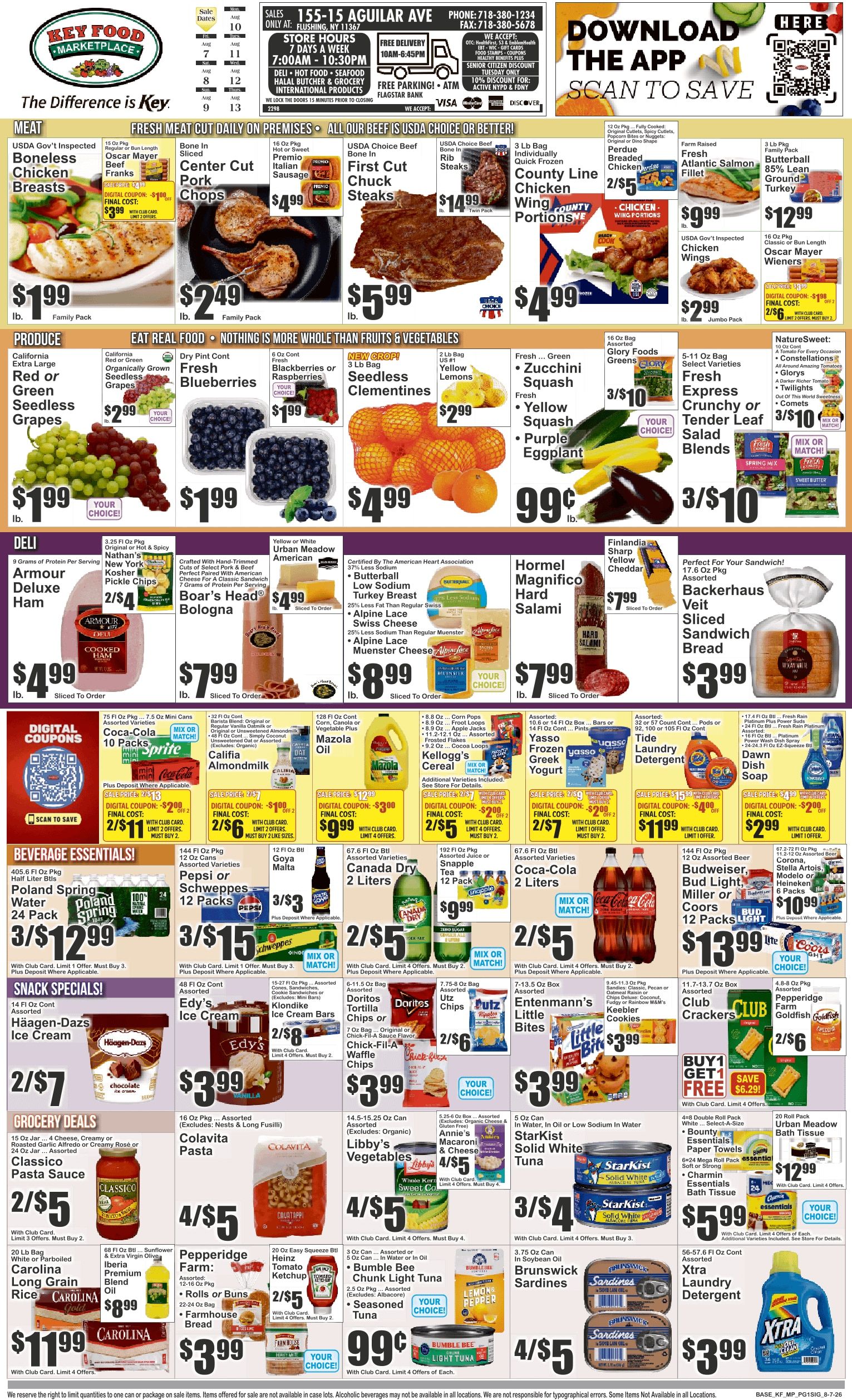 Key Food (155-15 Aguilar Avenue, Flushing, NY) Weekly Ad August 7 - 13, 2026