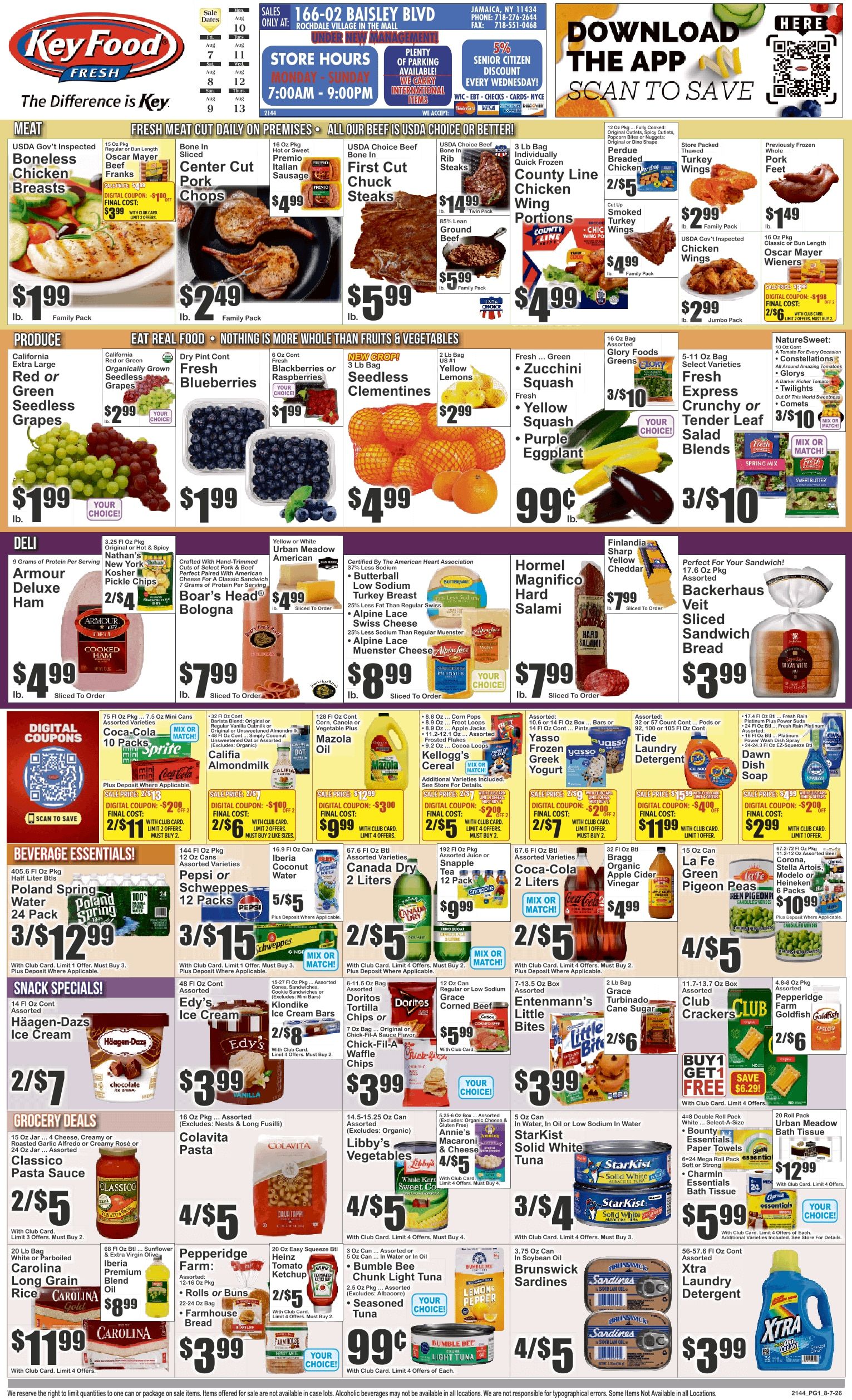 Key Food (166-02 Baisley Blvd, Jamaica, NY) Weekly Ad August 7 - 13, 2026