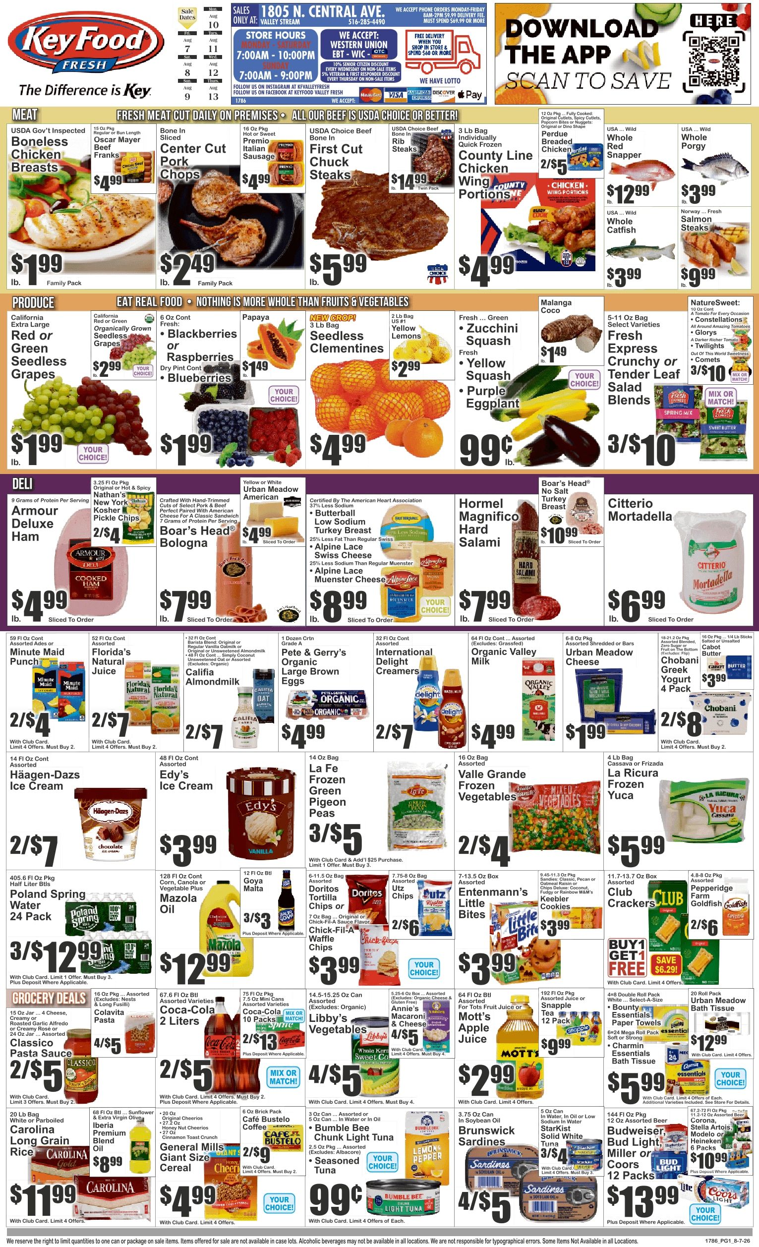 Key Food (1805 N Central Ave, Valley Stream, NY) Weekly Ad August 7 - 13, 2026