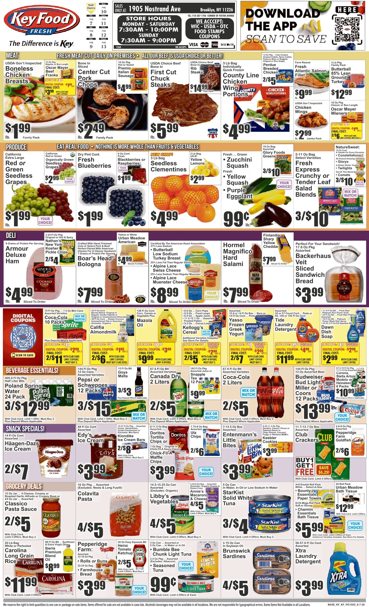 Key Food (1905 Nostrand Avenue, Brooklyn, NY) Weekly Ad August 7 - 13, 2026