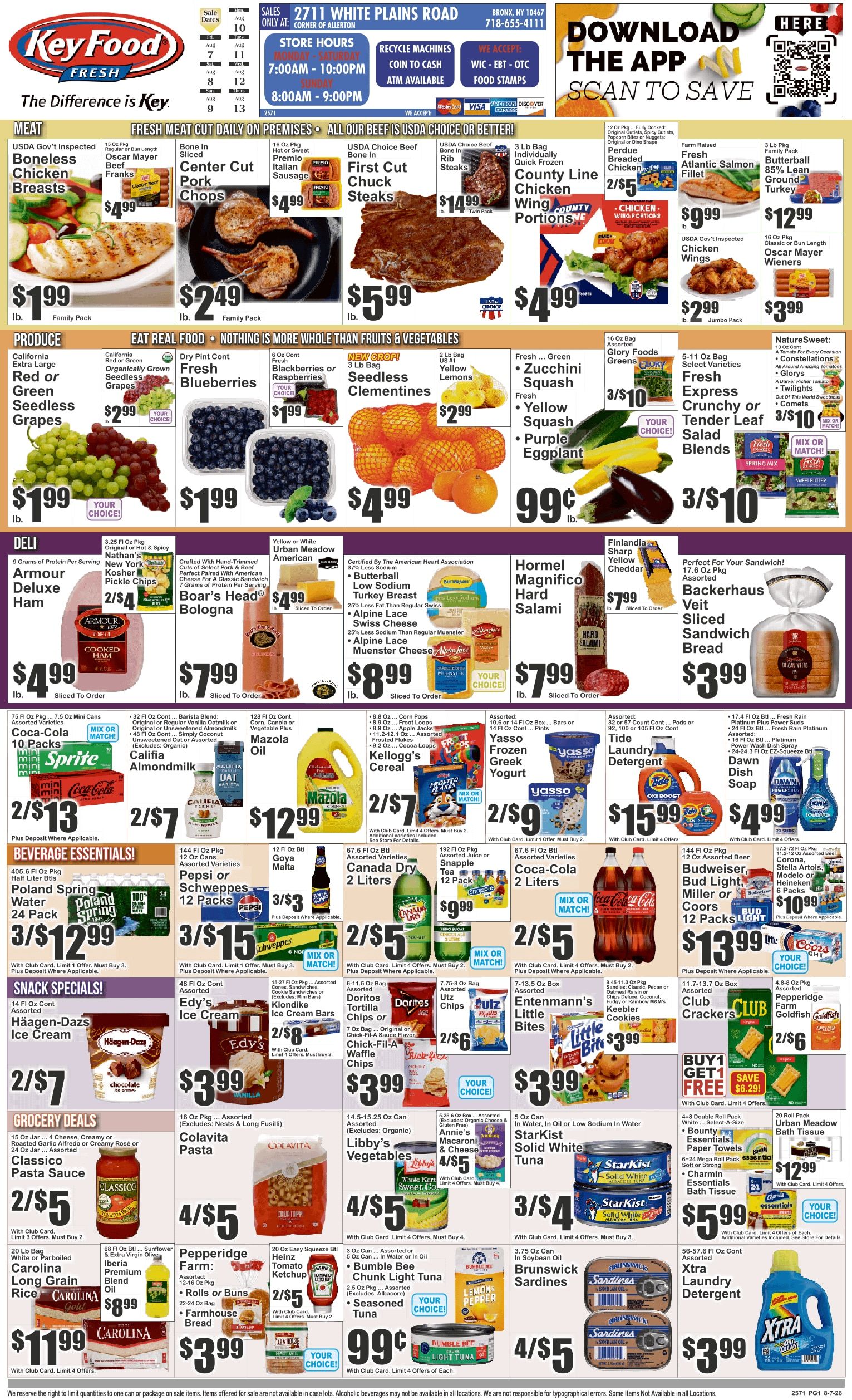 Key Food (2711 White Plains Rd., Bronx, NY) Weekly Ad August 7 - 13, 2026