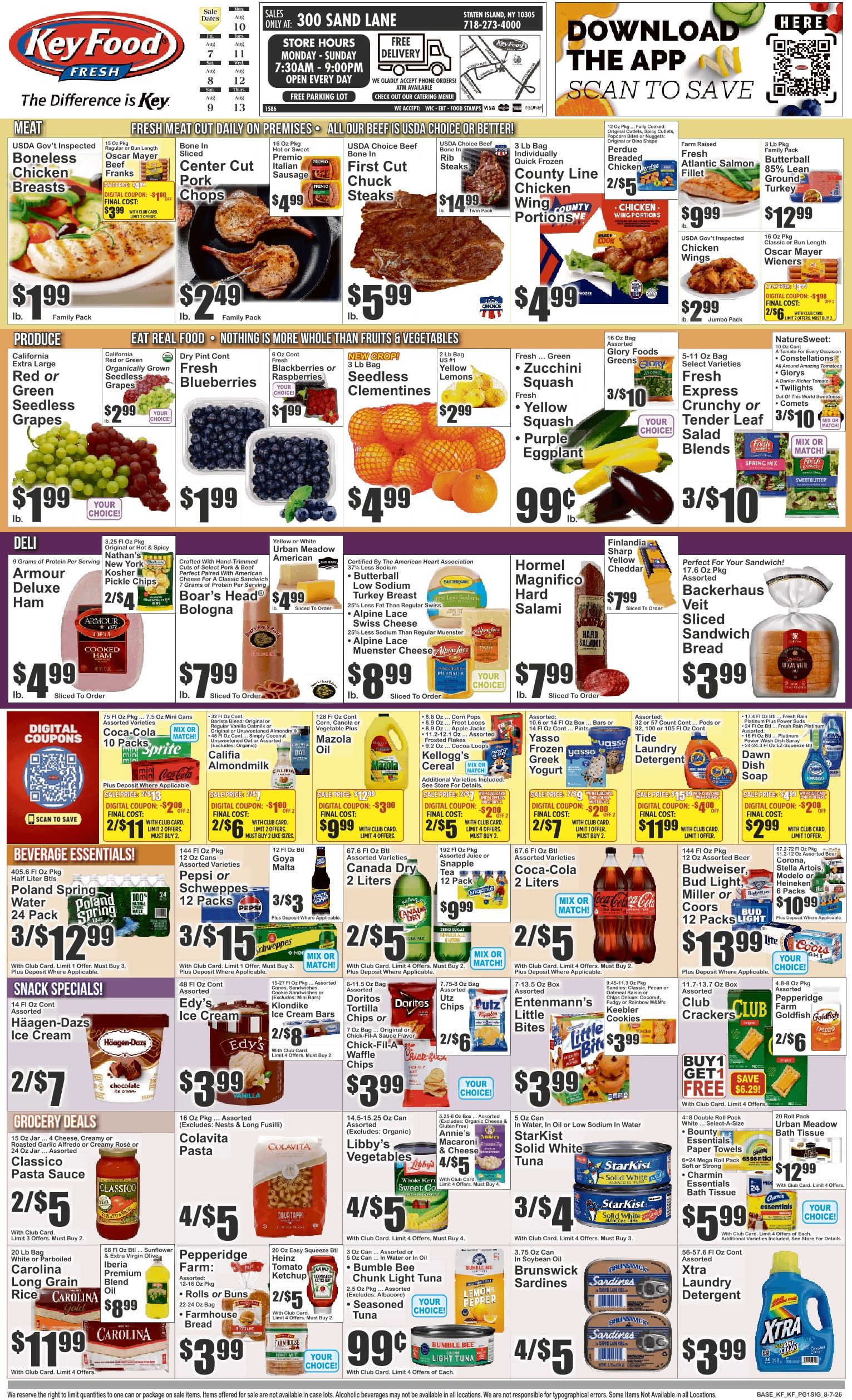 Key Food (300 Sand Lane, Staten Island, NY) Weekly Ad August 7 - 13, 2026