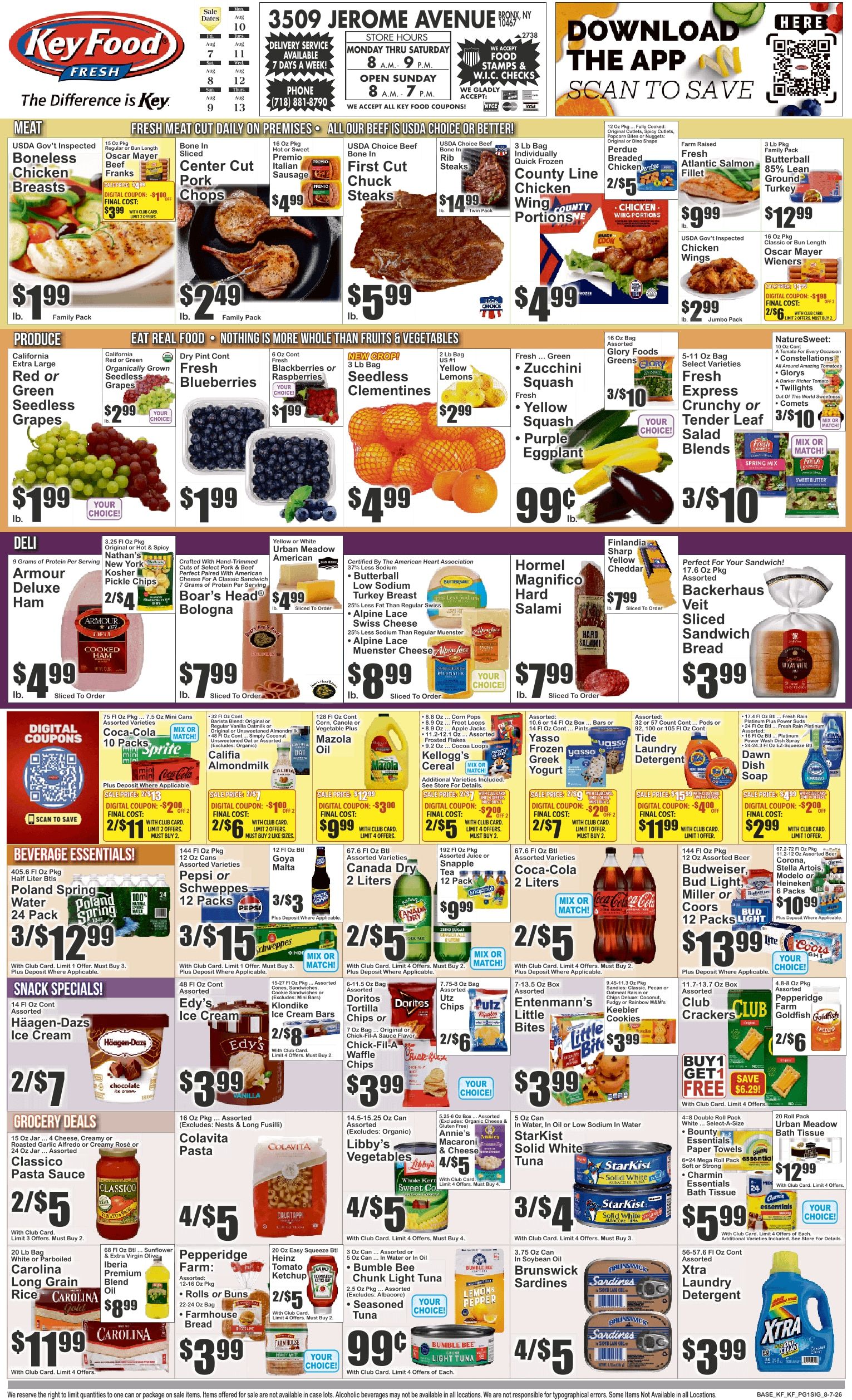 Key Food (3509 Jerome Avenue, Bronx, NY) Weekly Ad August 7 - 13, 2026