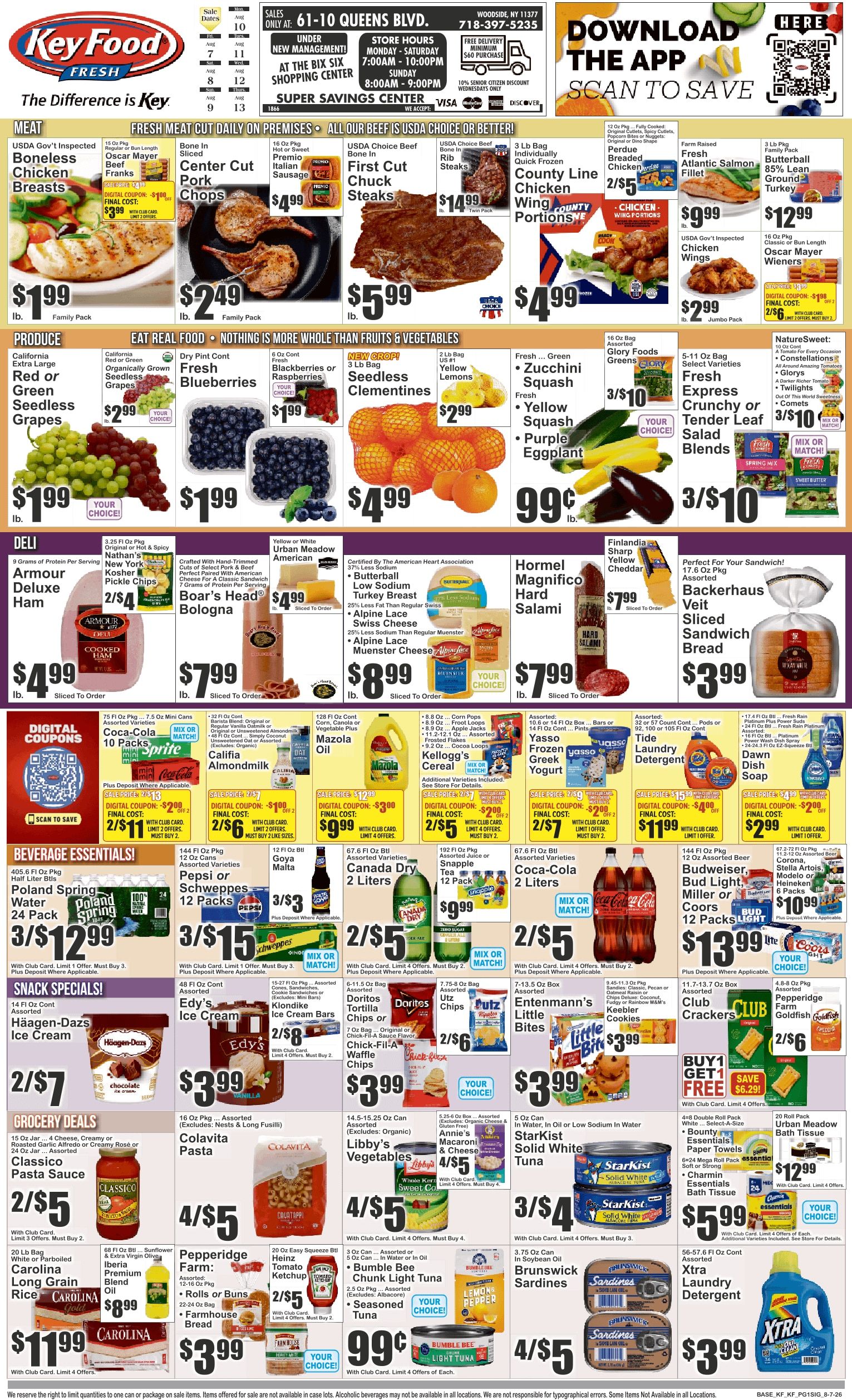 Key Food (61-10 Queens Blvd., Woodside, NY) Weekly Ad August 7 - 13, 2026