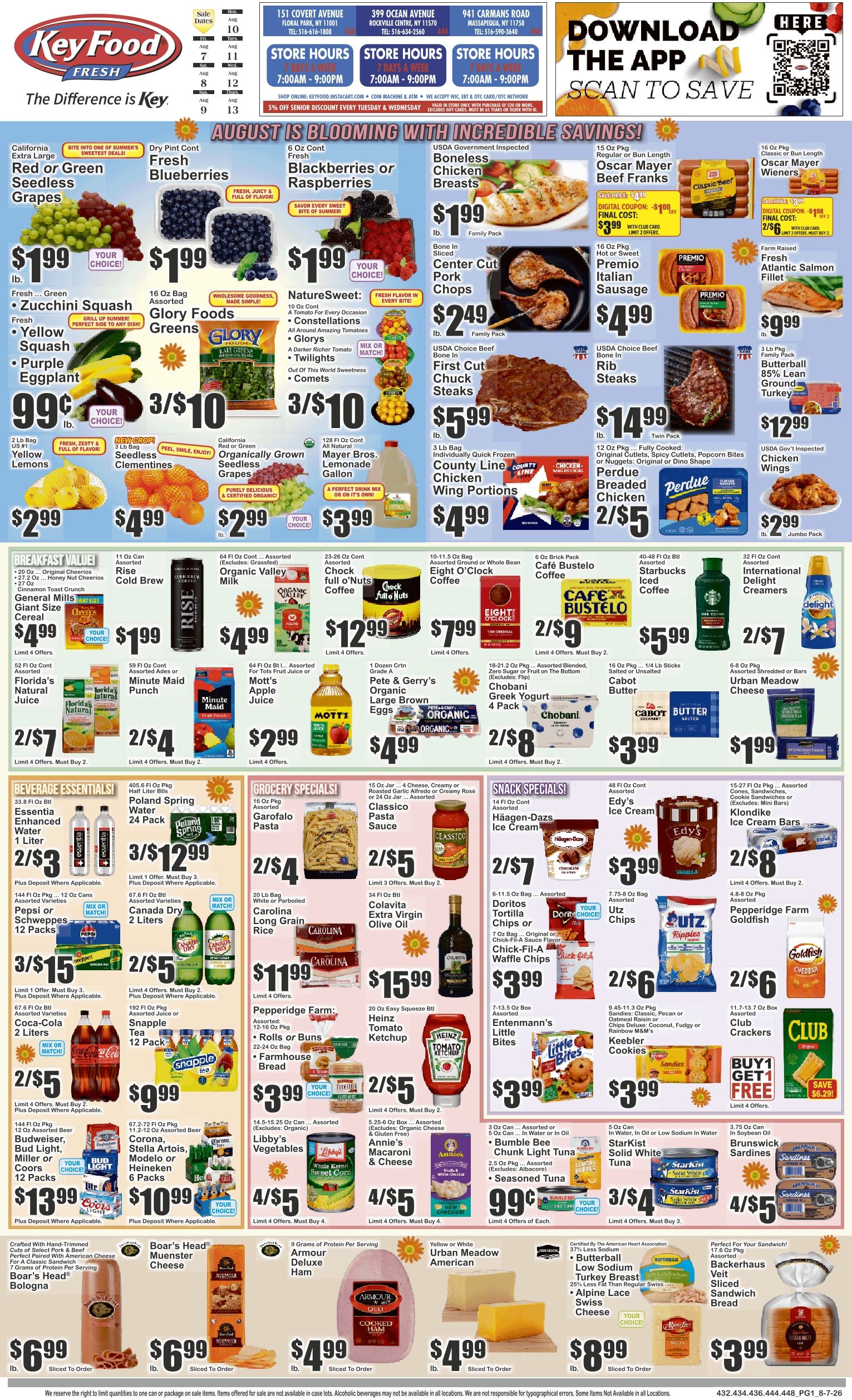 Key Food (Floral Park, Massapequa and Rockville Centre, NY) Weekly Ad August 7 - 13, 2026
