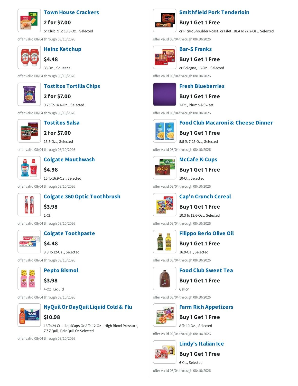 Deloach Galaxy Weekly Ad August 4 - 10, 2026