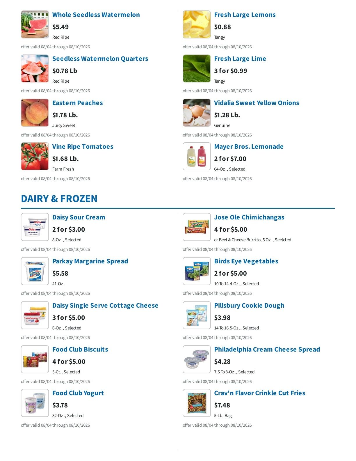 Deloach Galaxy Weekly Ad August 4 - 10, 2026