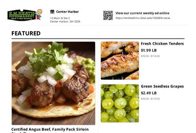 E.M. Heath Supermarket Weekly Ad August 8 - 14, 2026