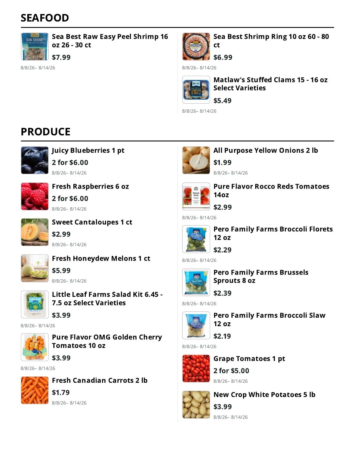 E.M. Heath Supermarket Weekly Ad August 8 - 14, 2026