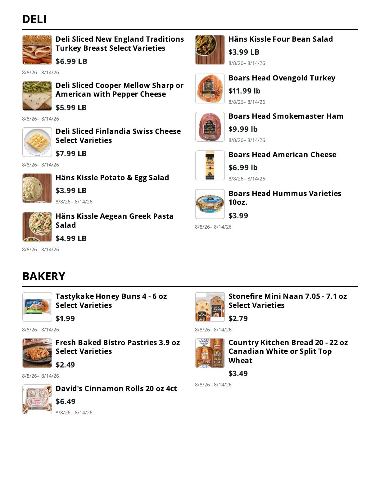 E.M. Heath Supermarket Weekly Ad August 8 - 14, 2026