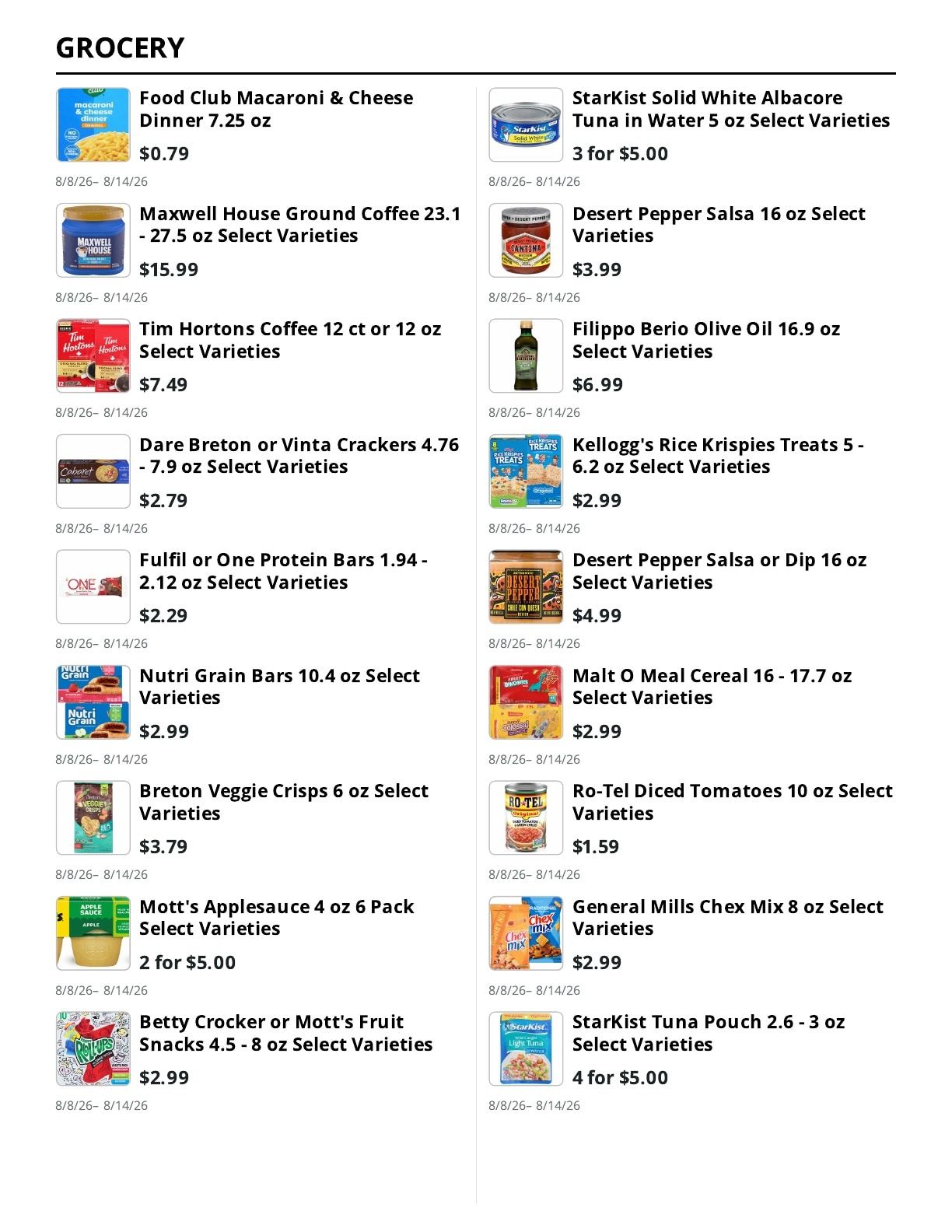 E.M. Heath Supermarket Weekly Ad August 8 - 14, 2026