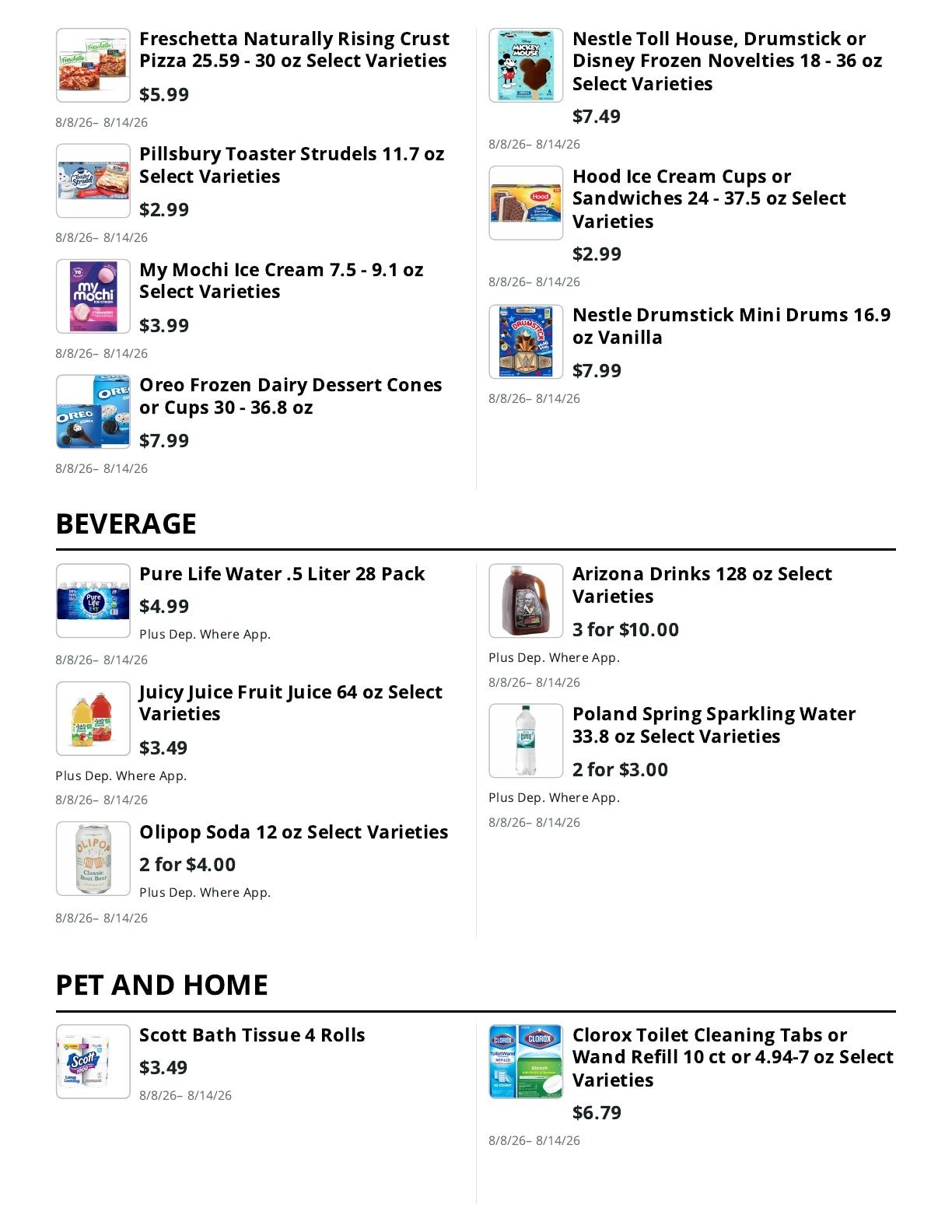 E.M. Heath Supermarket Weekly Ad August 8 - 14, 2026
