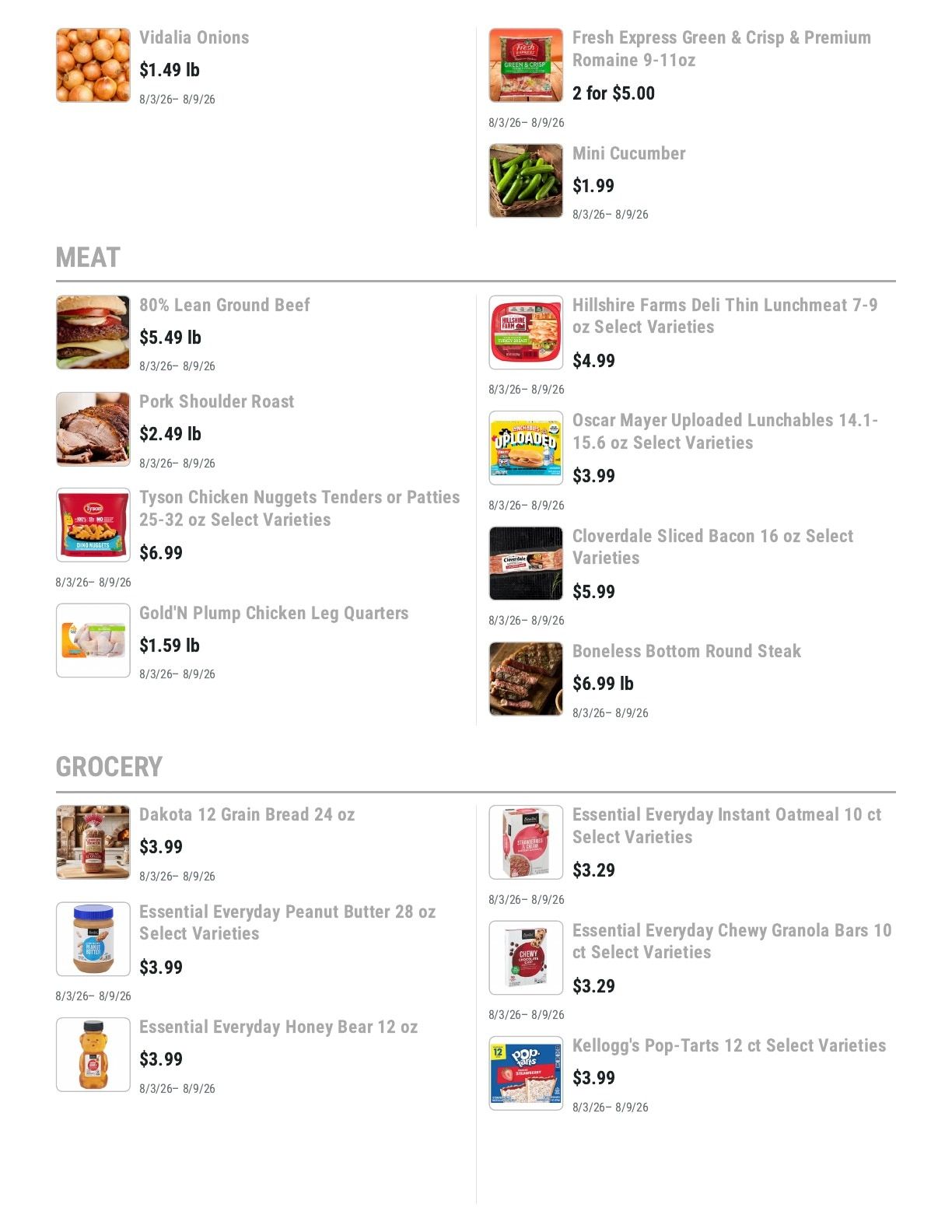 Barnesville Grocery Weekly Ad August 3 - 9, 2026