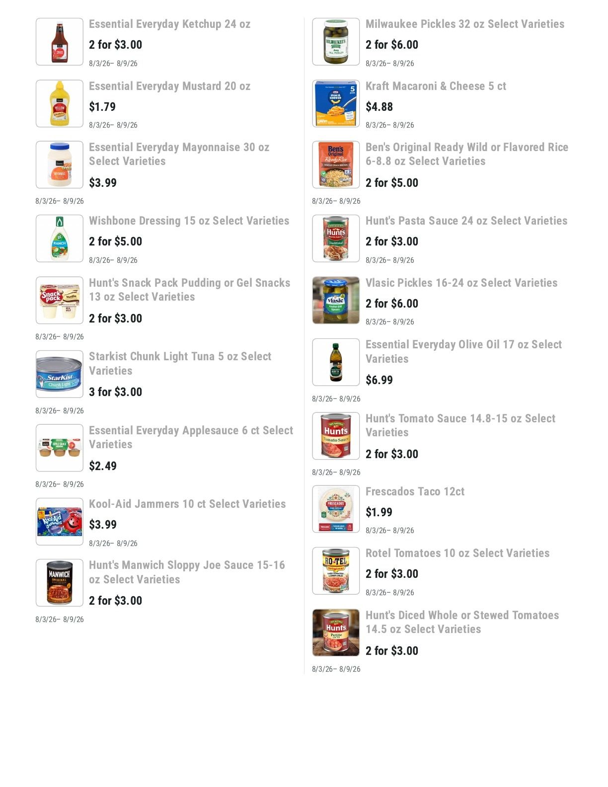 Barnesville Grocery Weekly Ad August 3 - 9, 2026