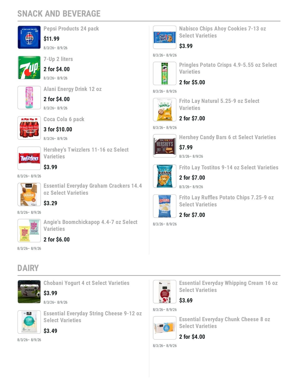 Barnesville Grocery Weekly Ad August 3 - 9, 2026