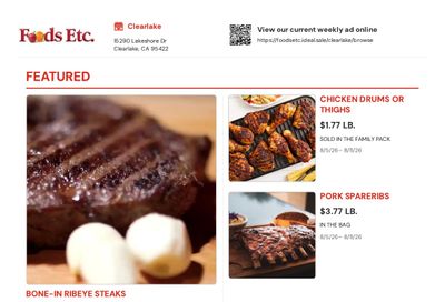 Foods Etc. Weekly Ad May 26 - August 11, 2026