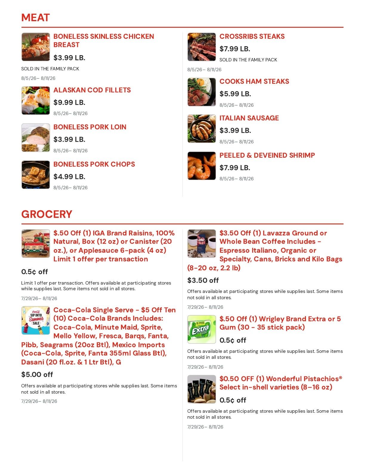 Foods Etc. Weekly Ad May 26 - August 11, 2026