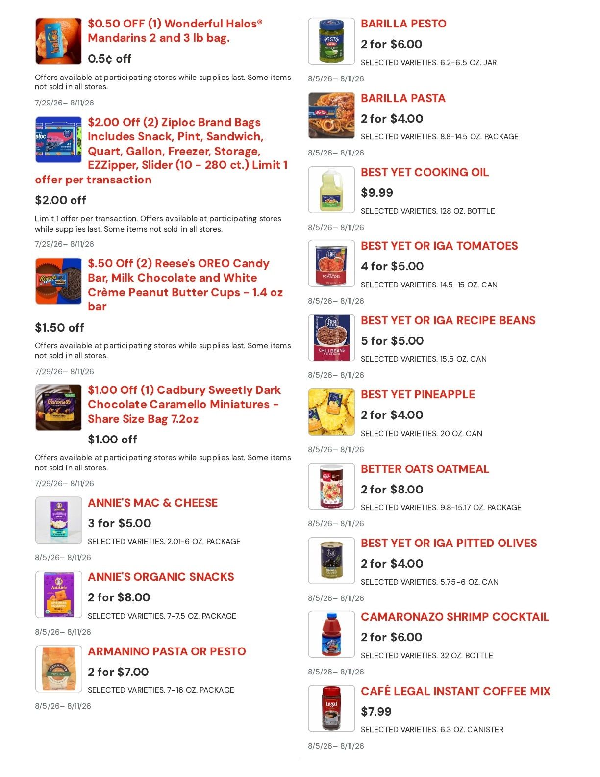Foods Etc. Weekly Ad May 26 - August 11, 2026