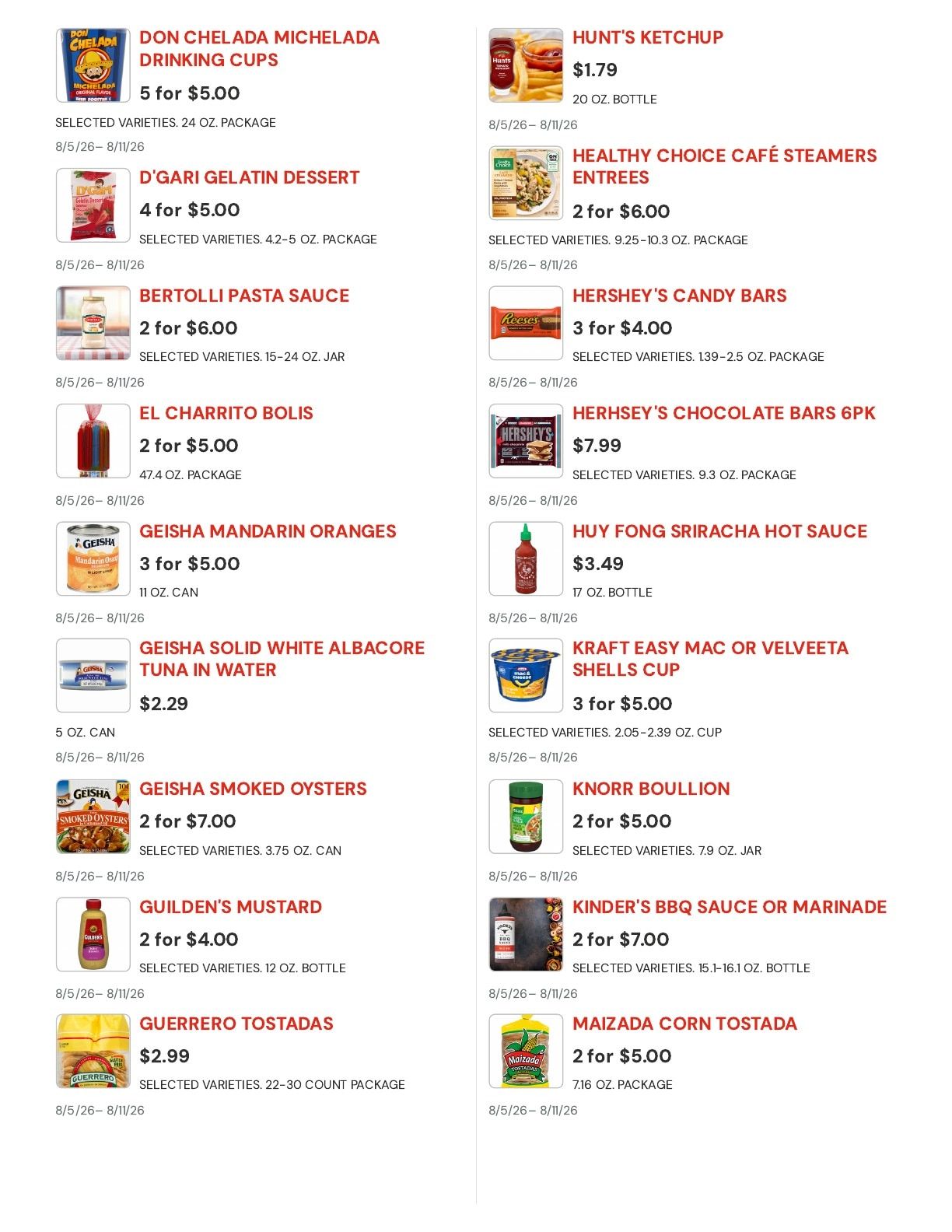 Foods Etc. Weekly Ad May 26 - August 11, 2026