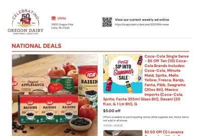 Oregon Dairy Weekly Ad July 31 - August 13, 2026