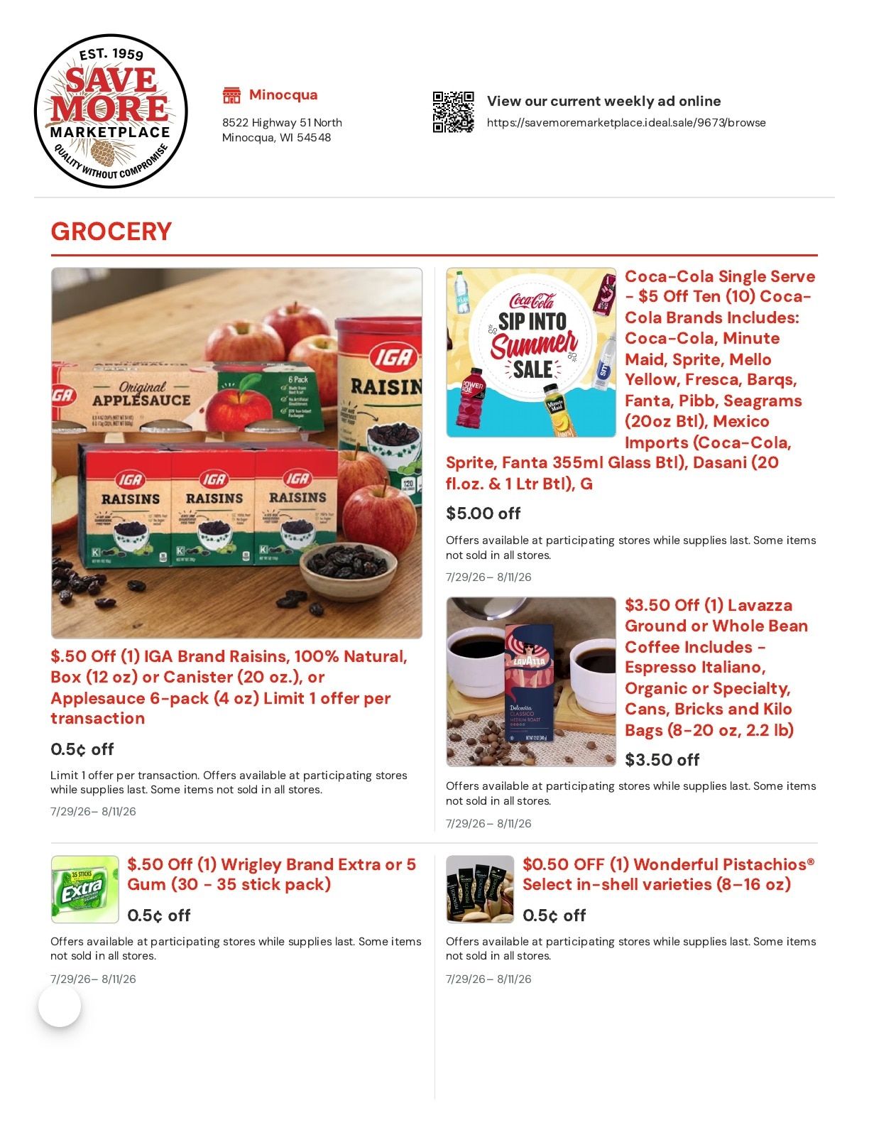 Save More Market Place Weekly Ad July 29 - August 11, 2026