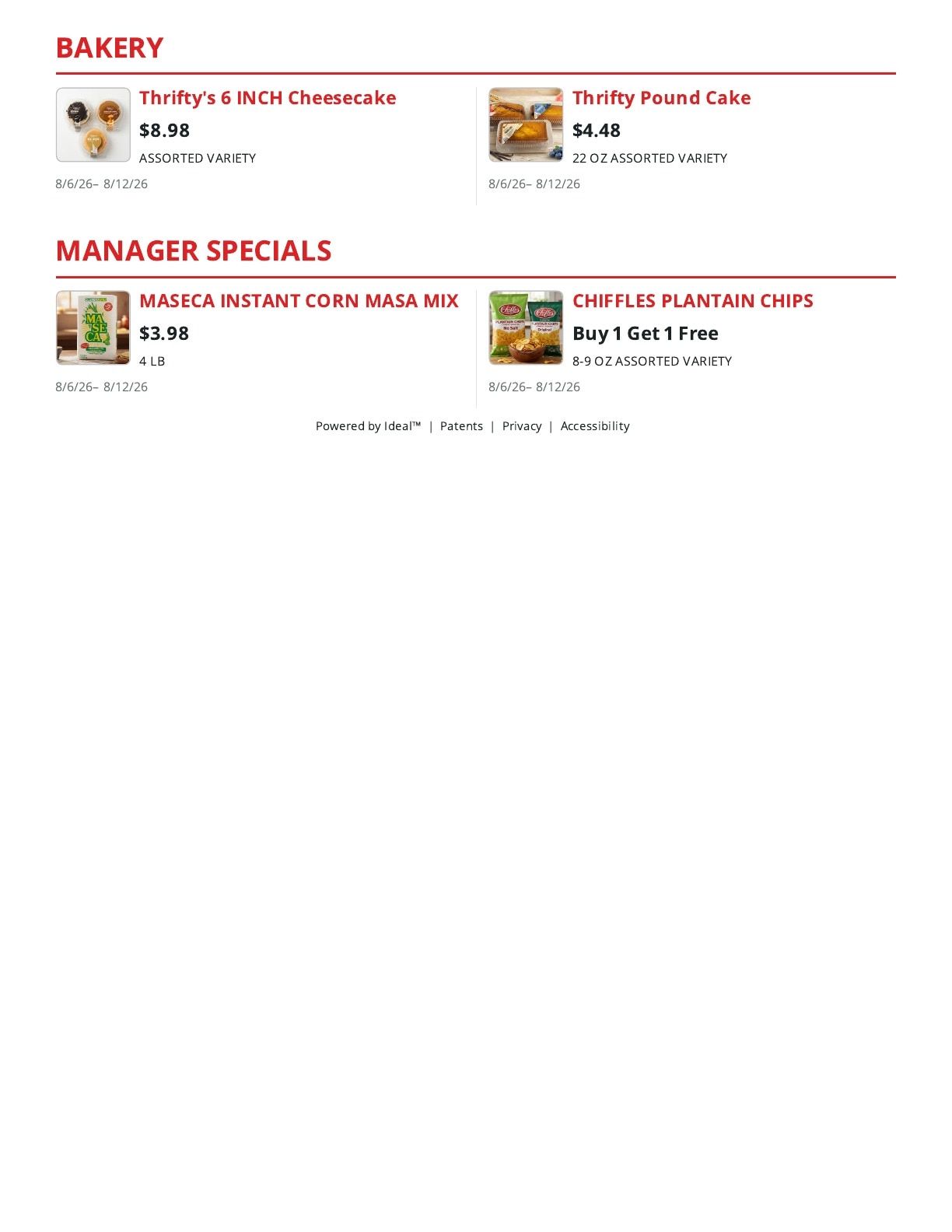Thrifty Produce (Palm Bay, FL) Weekly Ad June 26 - August 12, 2026