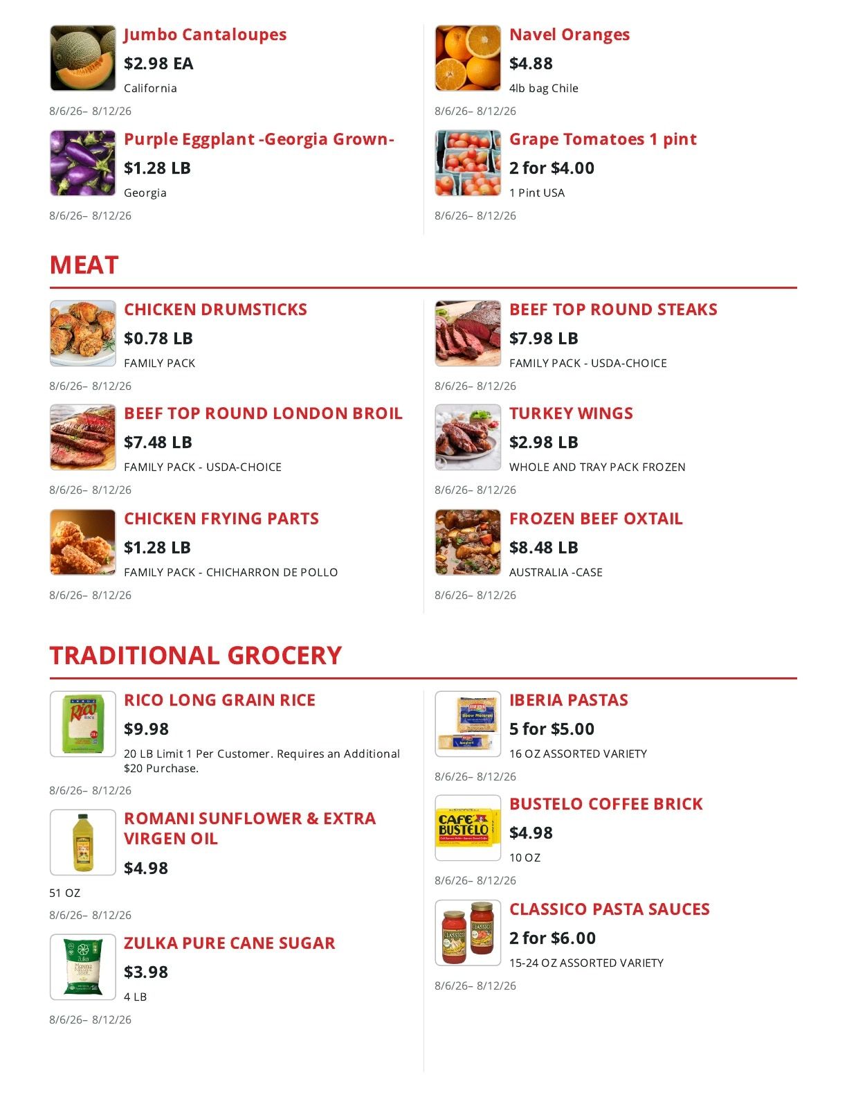 Thrifty Produce (Rockledge, FL) Weekly Ad June 26 - August 12, 2026