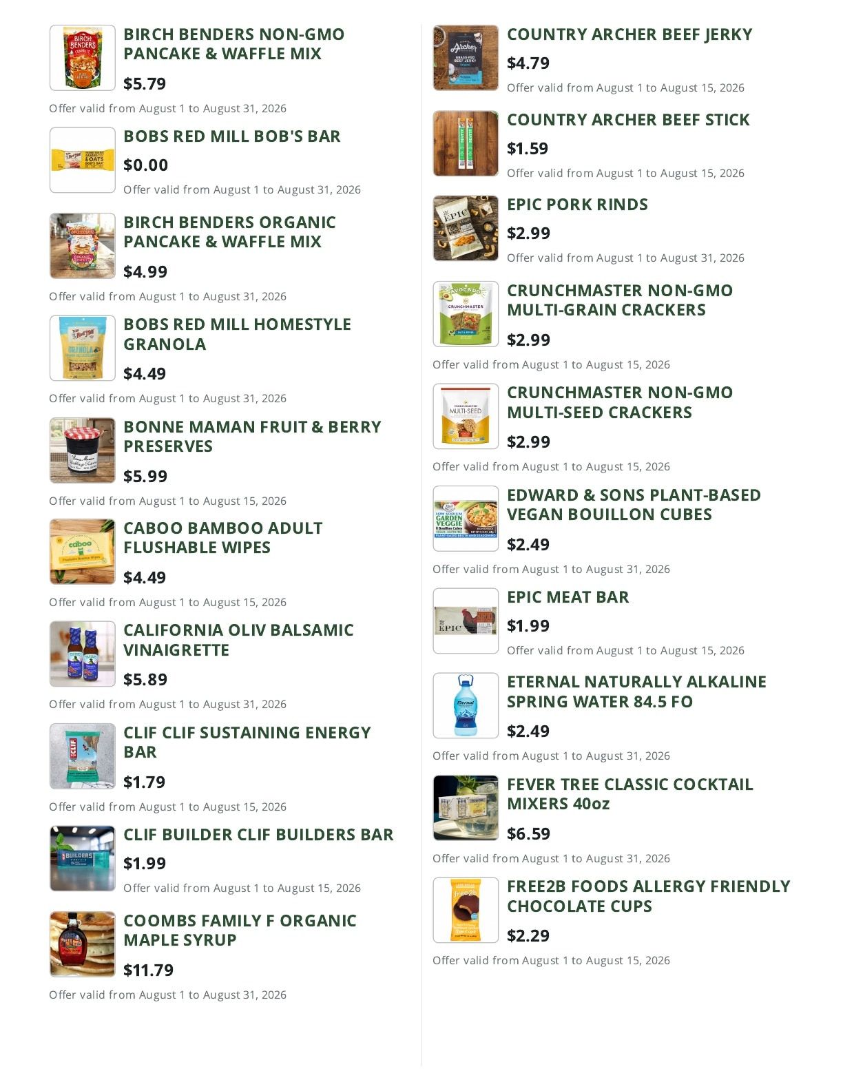 Cox Farms Market Weekly Ad August 1 - 31, 2026