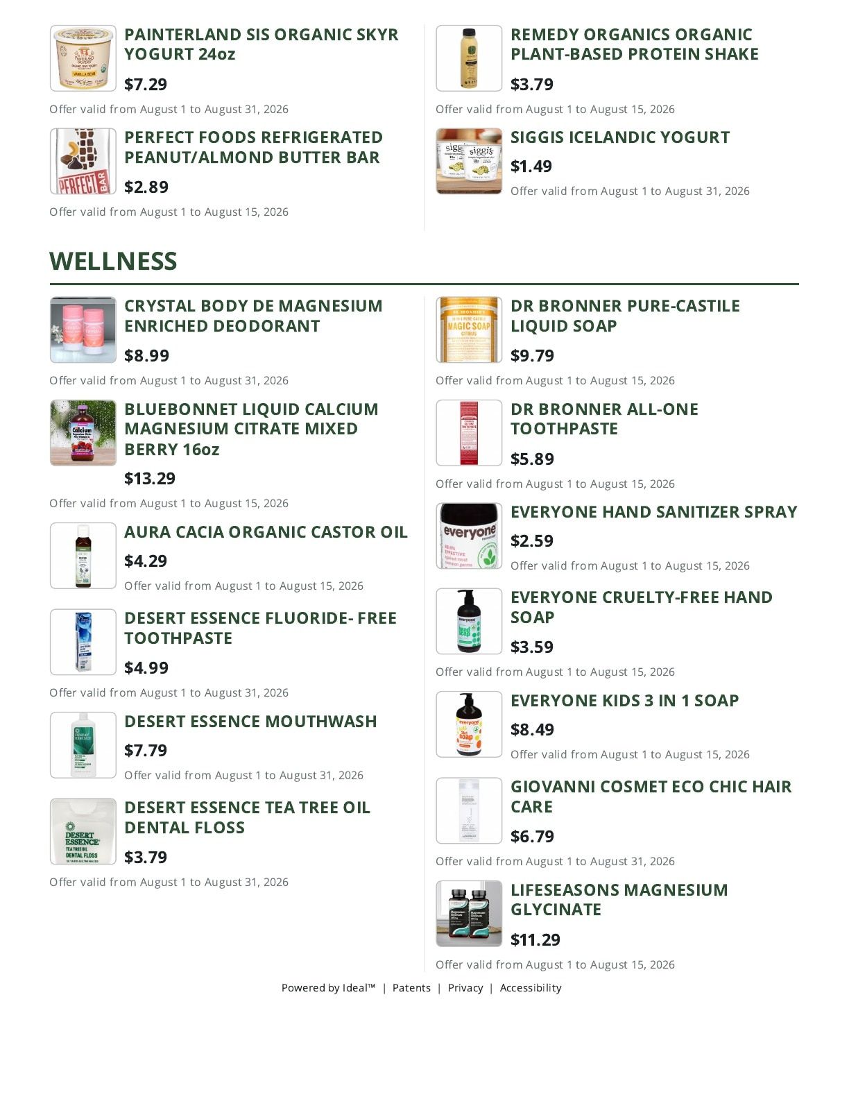 Cox Farms Market Weekly Ad August 1 - 31, 2026