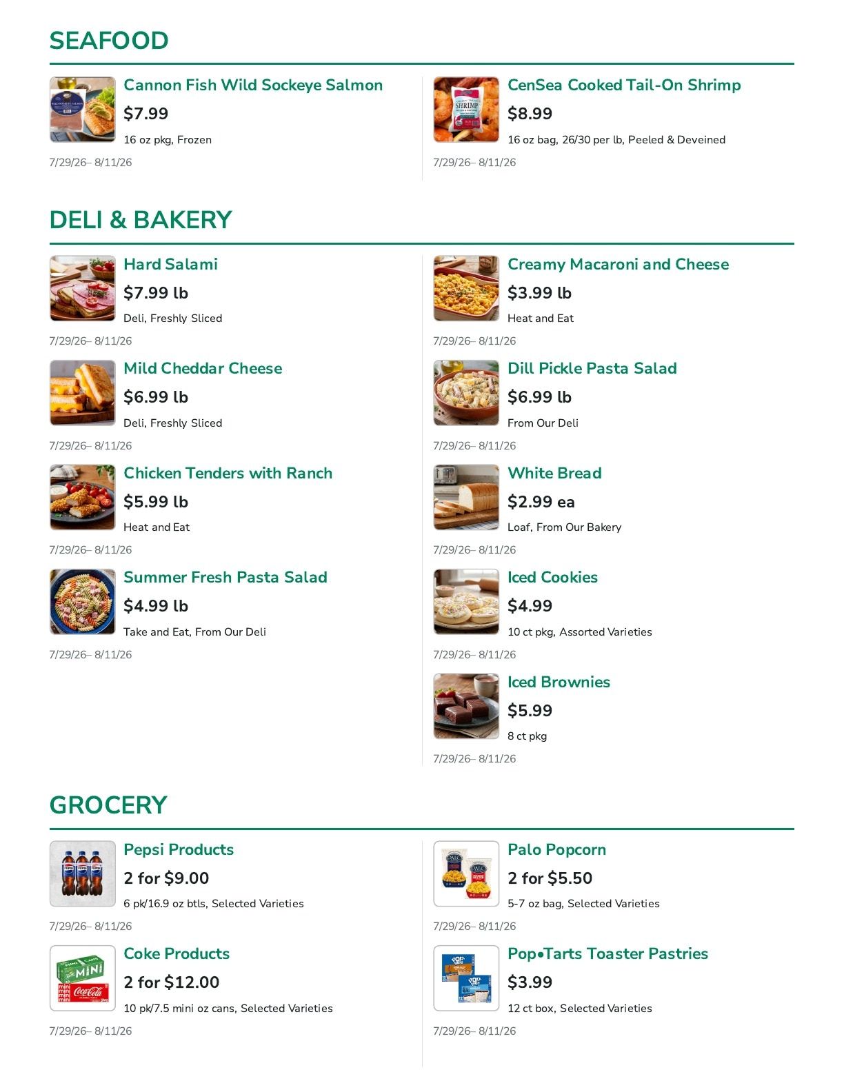 Lakewood SuperValu Weekly Ad July 29 - August 11, 2026
