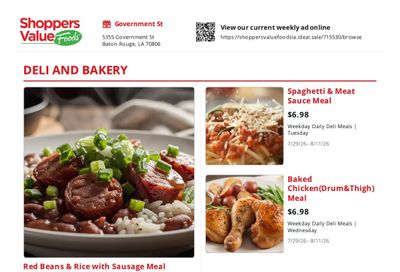 Shoppers Value Foods Louisiana Weekly Ad July 29 - August 11, 2026