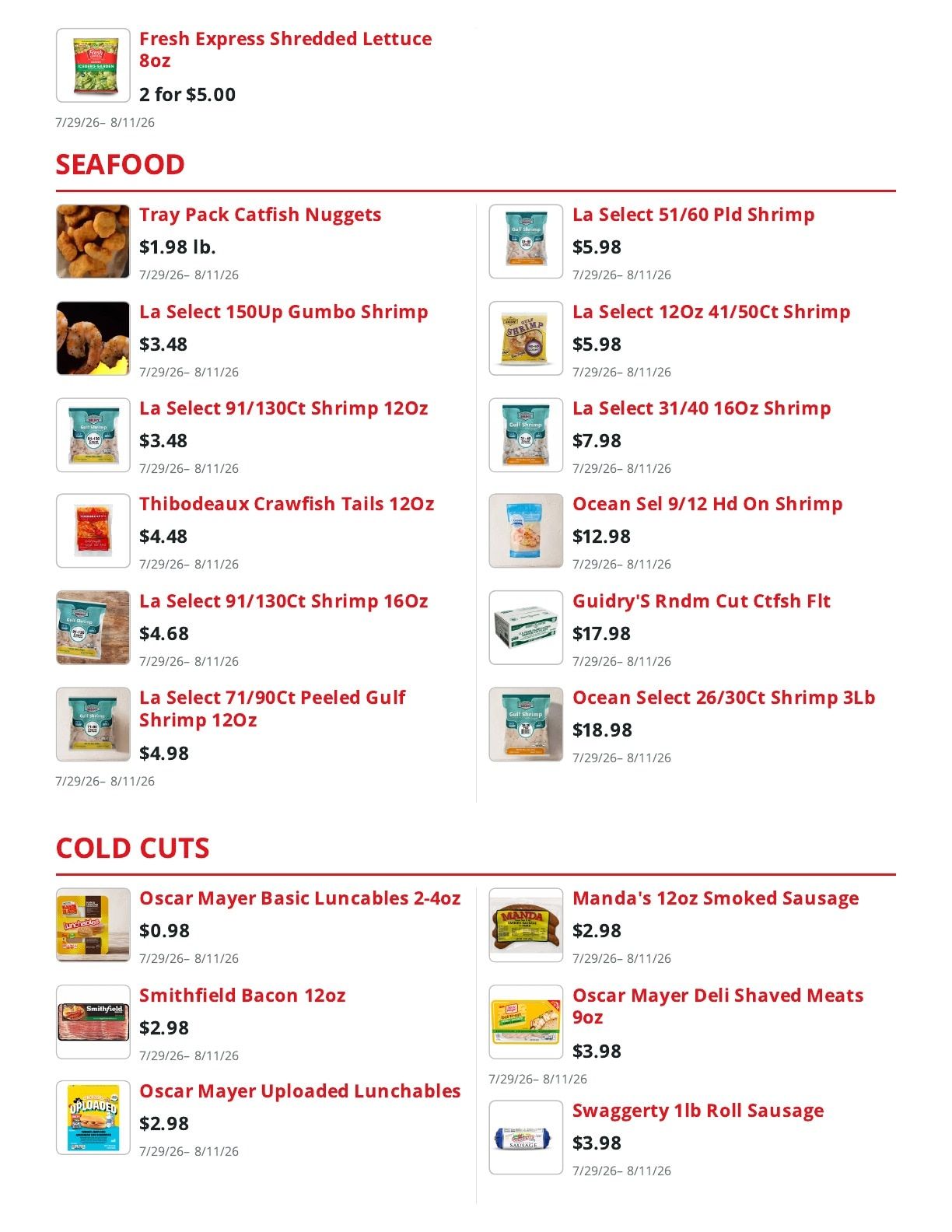 Shoppers Value Foods Louisiana Weekly Ad July 29 - August 11, 2026