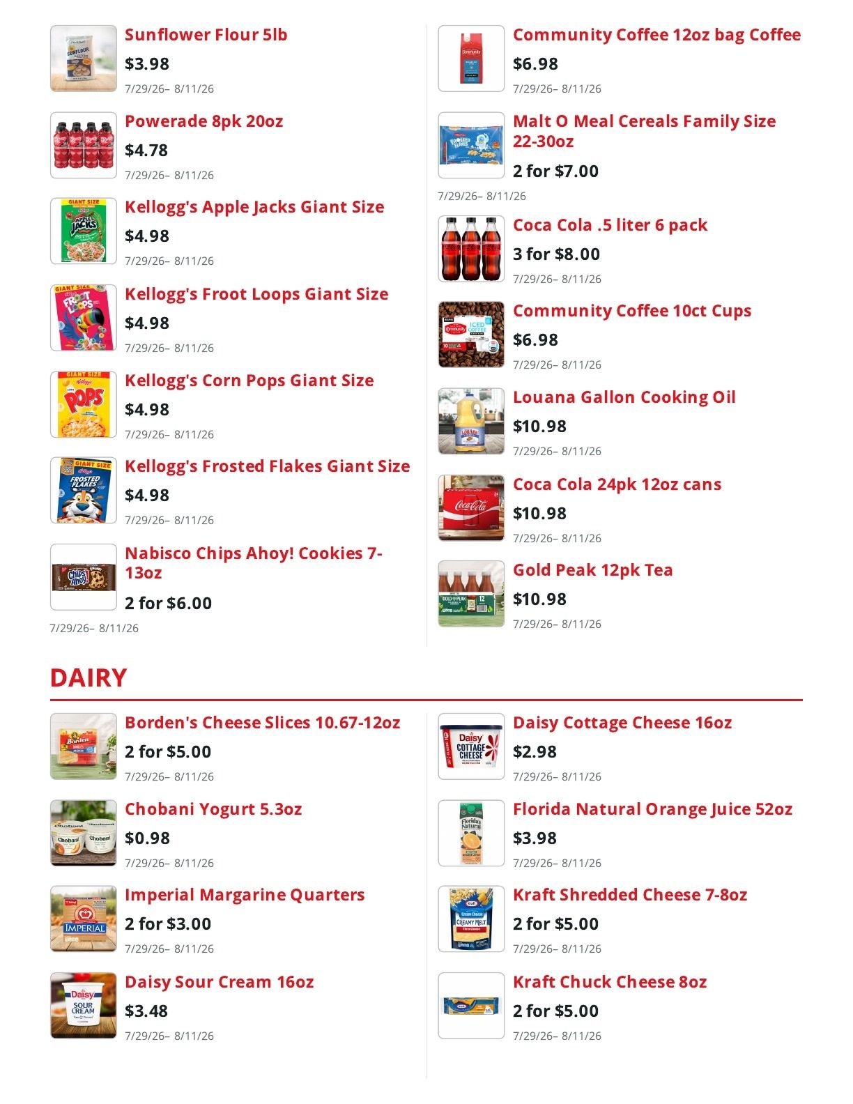 Shoppers Value Foods Louisiana Weekly Ad July 29 - August 11, 2026
