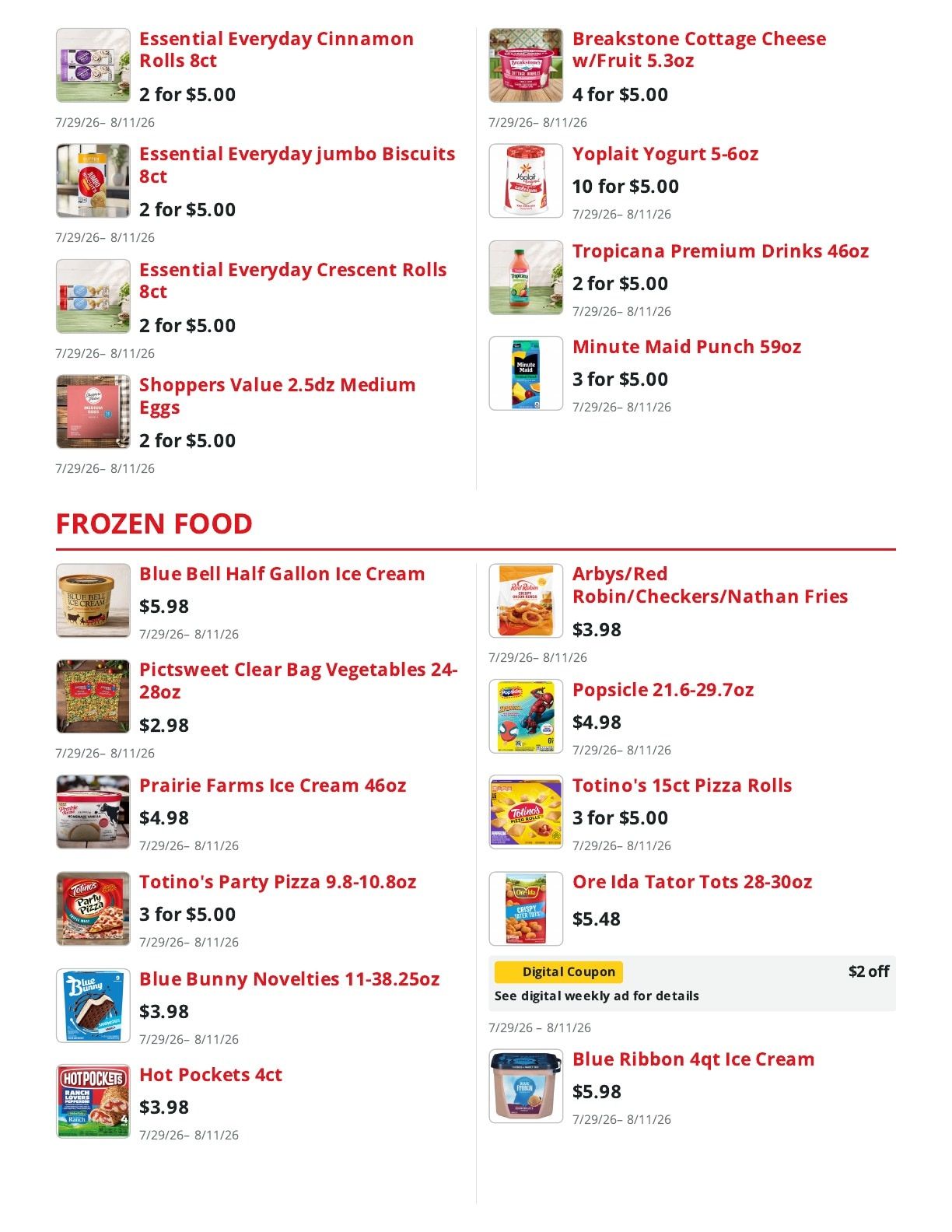 Shoppers Value Foods Louisiana Weekly Ad July 29 - August 11, 2026