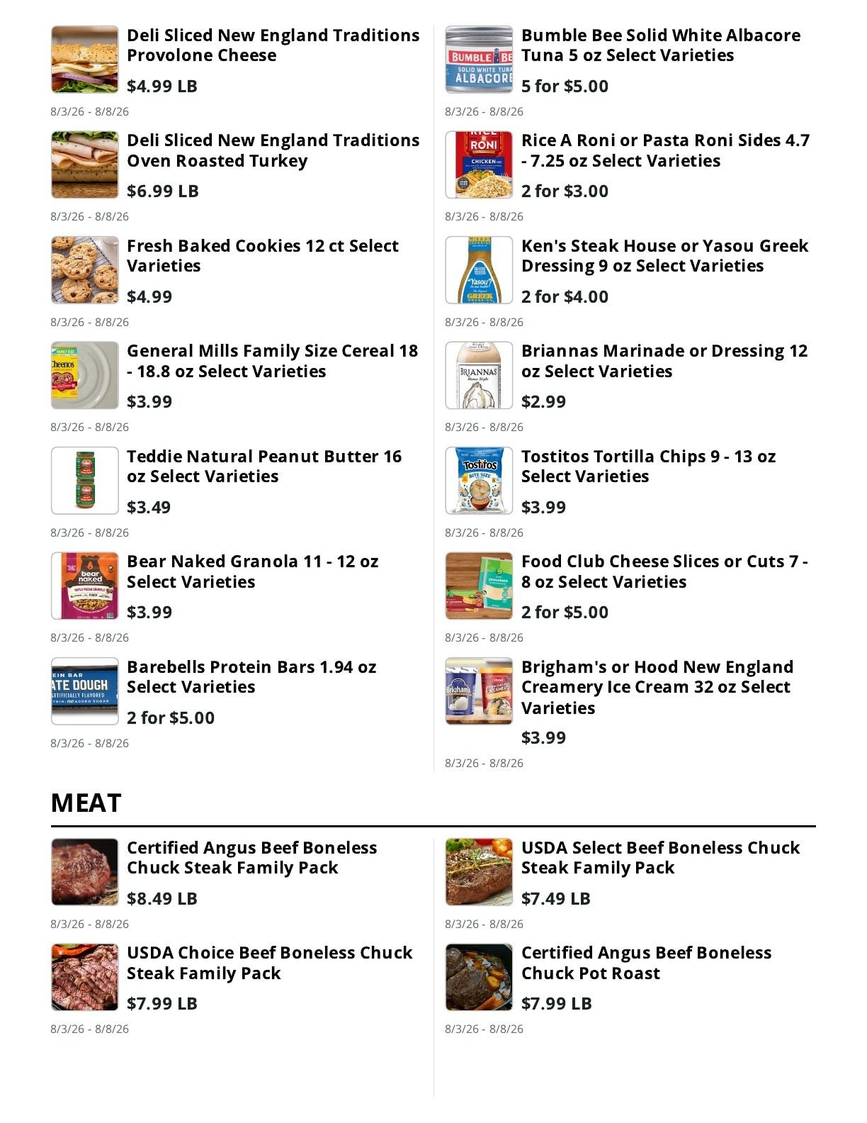 Whitefield Market Weekly Ad August 3 - 8, 2026
