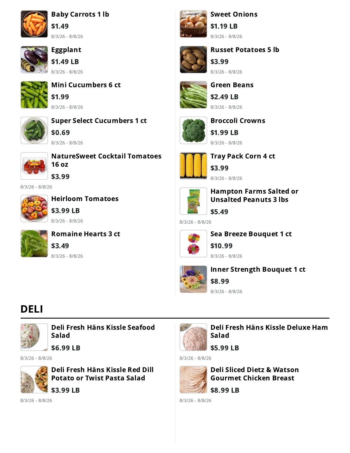 Whitefield Market Weekly Ad August 3 - 8, 2026
