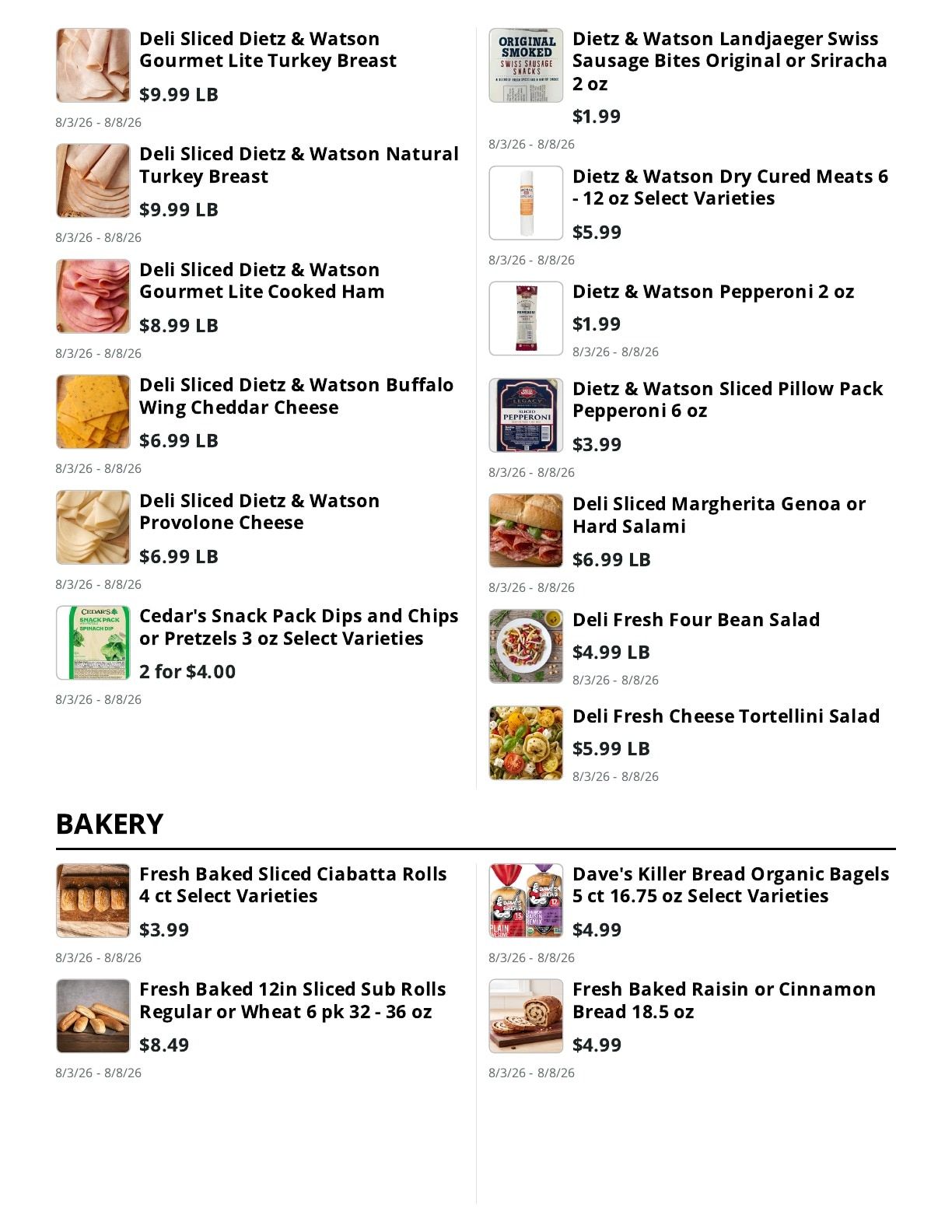 Whitefield Market Weekly Ad August 3 - 8, 2026