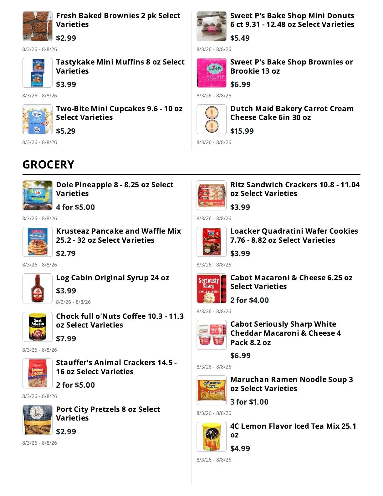 Whitefield Market Weekly Ad August 3 - 8, 2026