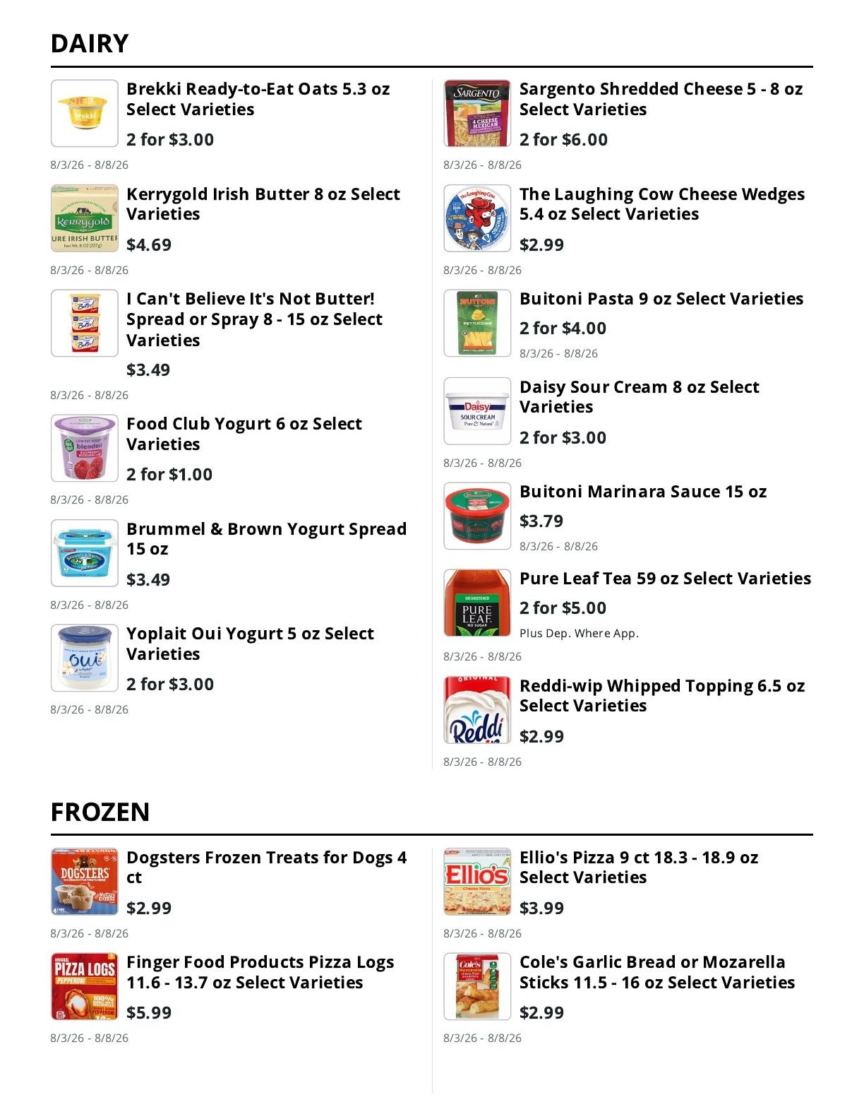 Whitefield Market Weekly Ad August 3 - 8, 2026