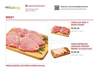 Foodland Markets (1314 S. Buckner Blvd, Dallas, TX) Weekly Ad August 5 - 11, 2026