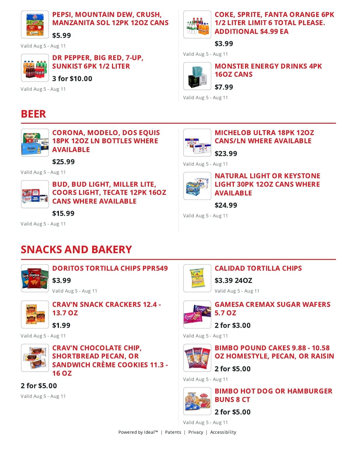Foodland Markets (8411 Lake June Rd, Dallas, TX) Weekly Ad August 5 - 11, 2026
