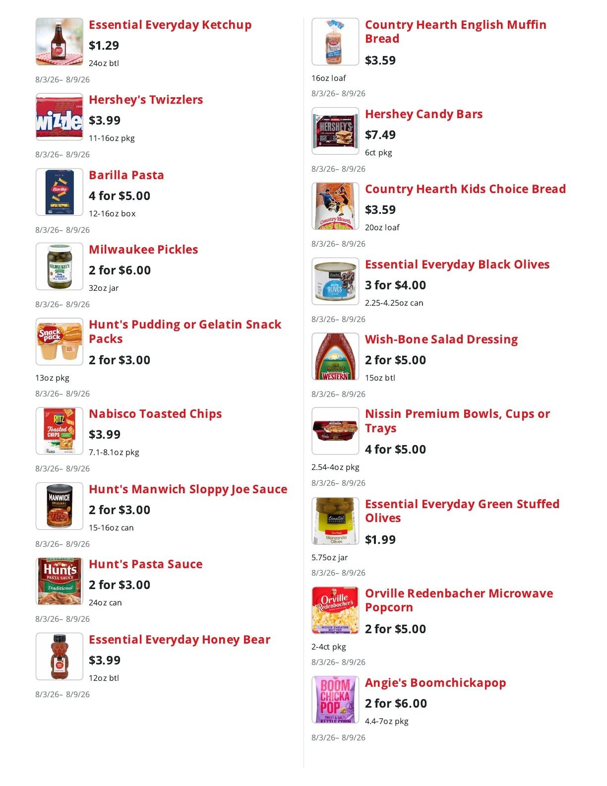 Service Food Market Weekly Ad August 3 - 9, 2026