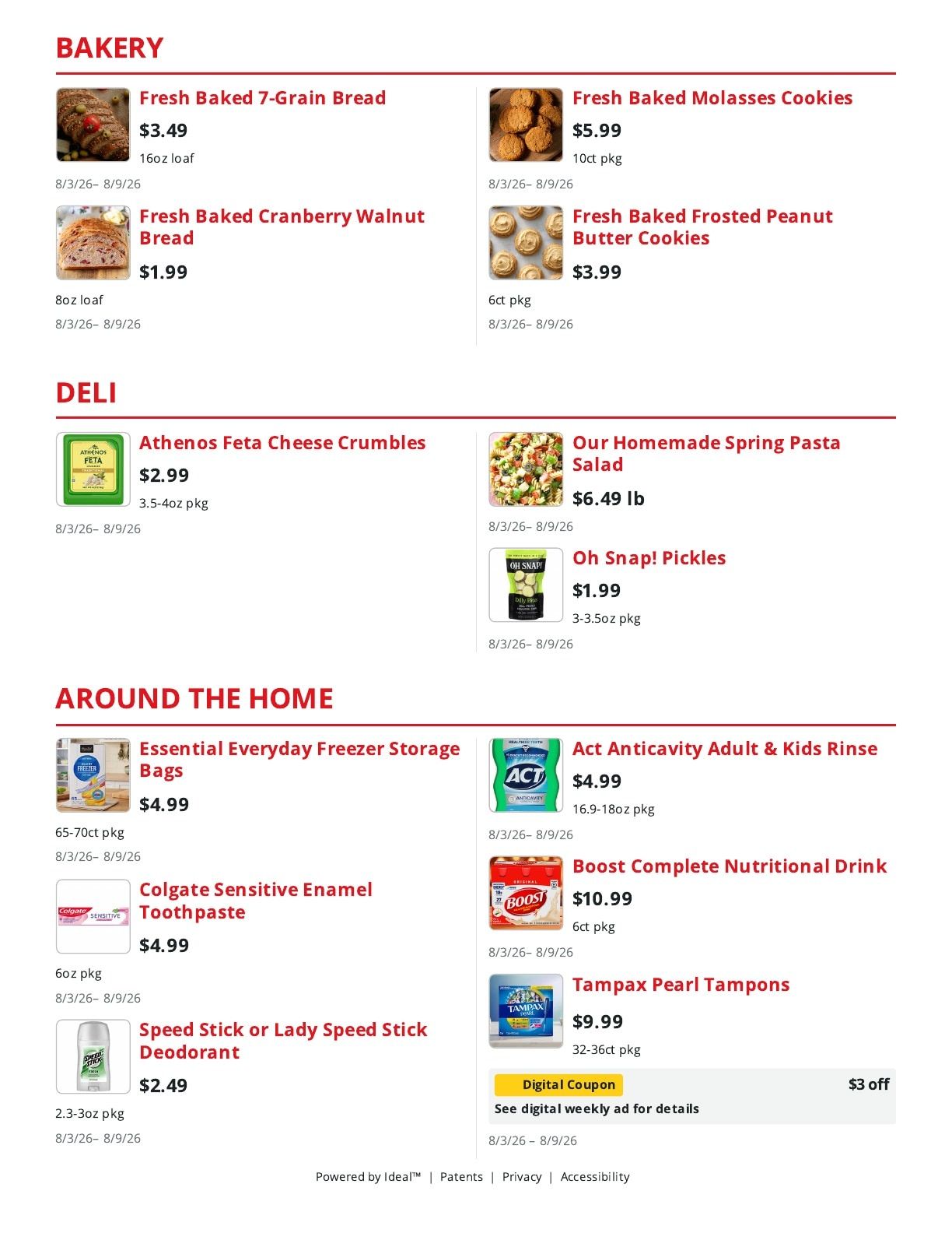 Service Food Market Weekly Ad August 3 - 9, 2026