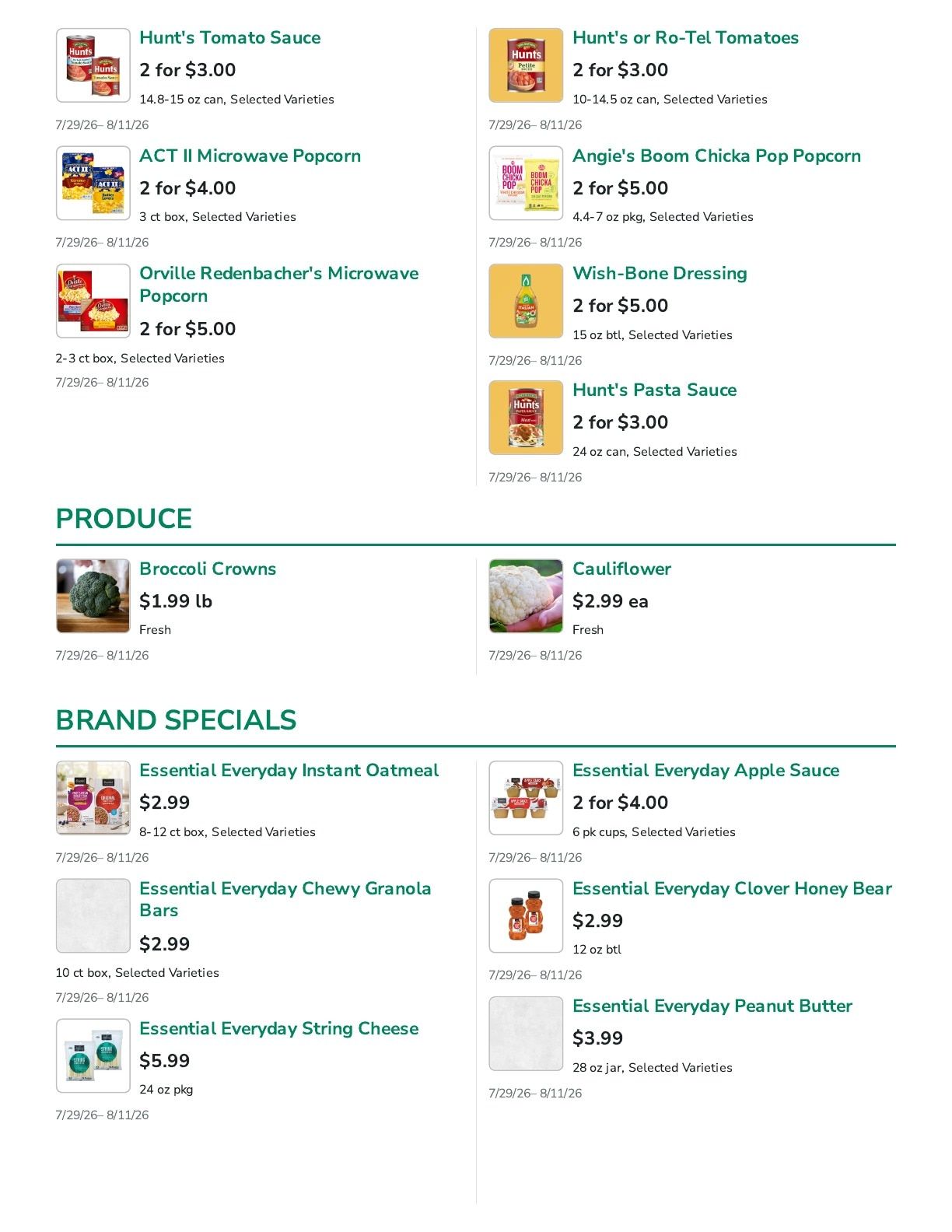 Super Ron's Food Center Weekly Ad July 29 - August 11, 2026