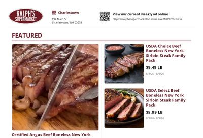 Ralph's Supermarket Weekly Ad August 3 - 9, 2026