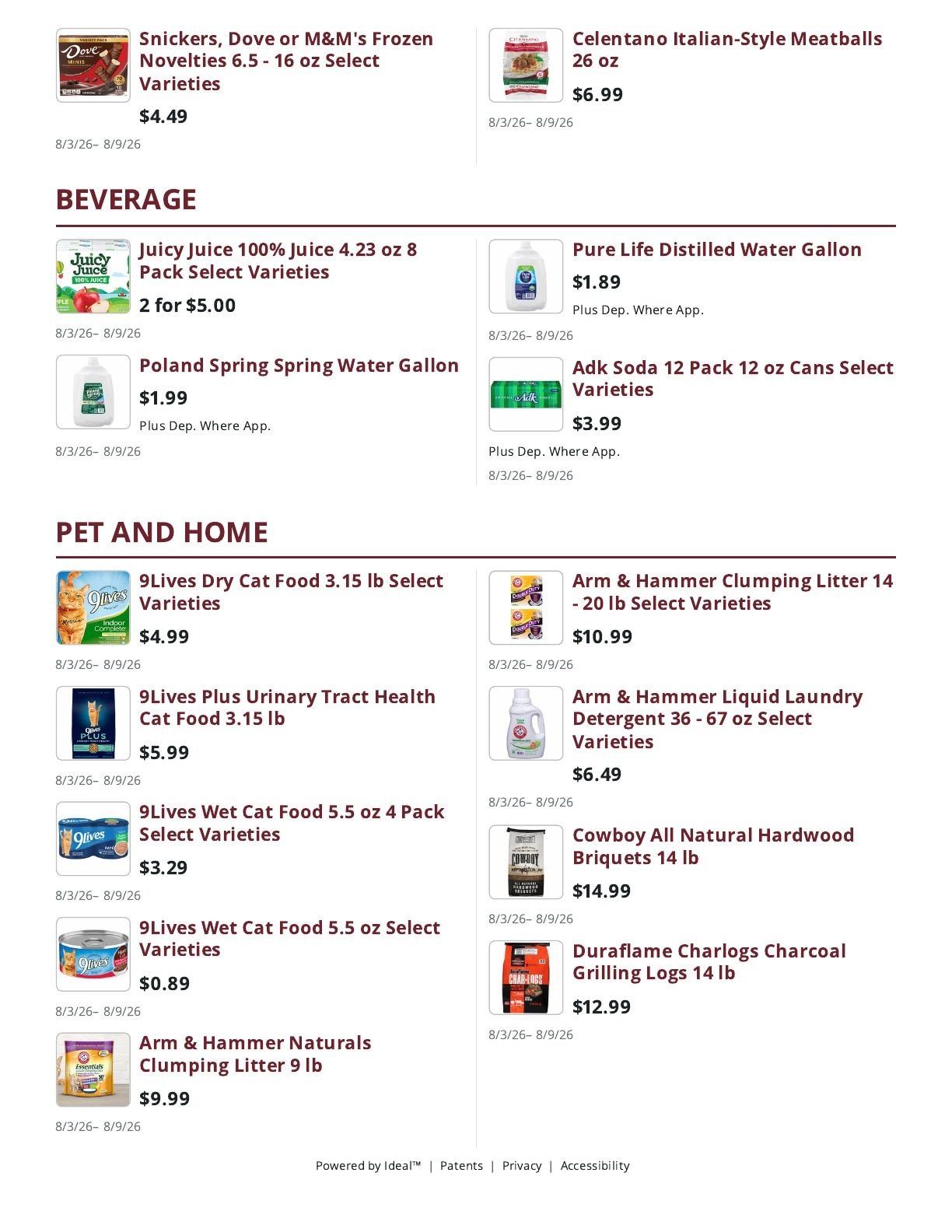 Ralph's Supermarket Weekly Ad August 3 - 9, 2026