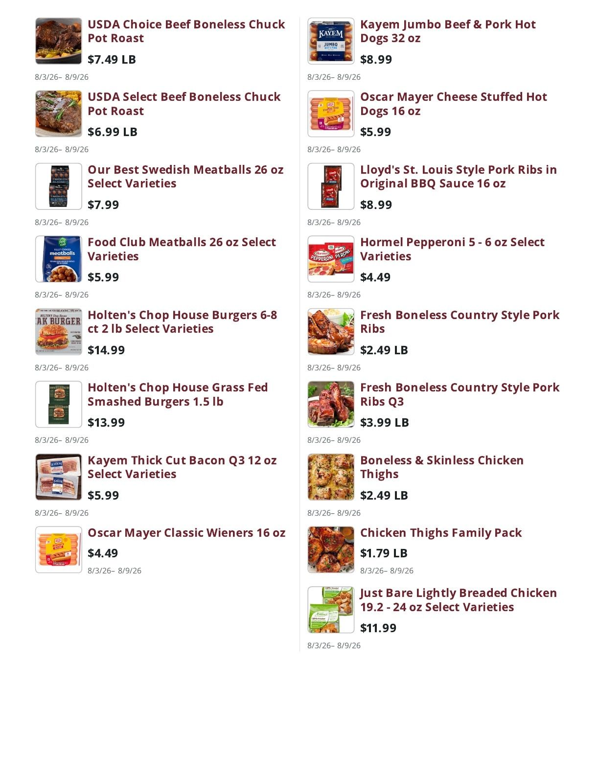Ralph's Supermarket Weekly Ad August 3 - 9, 2026