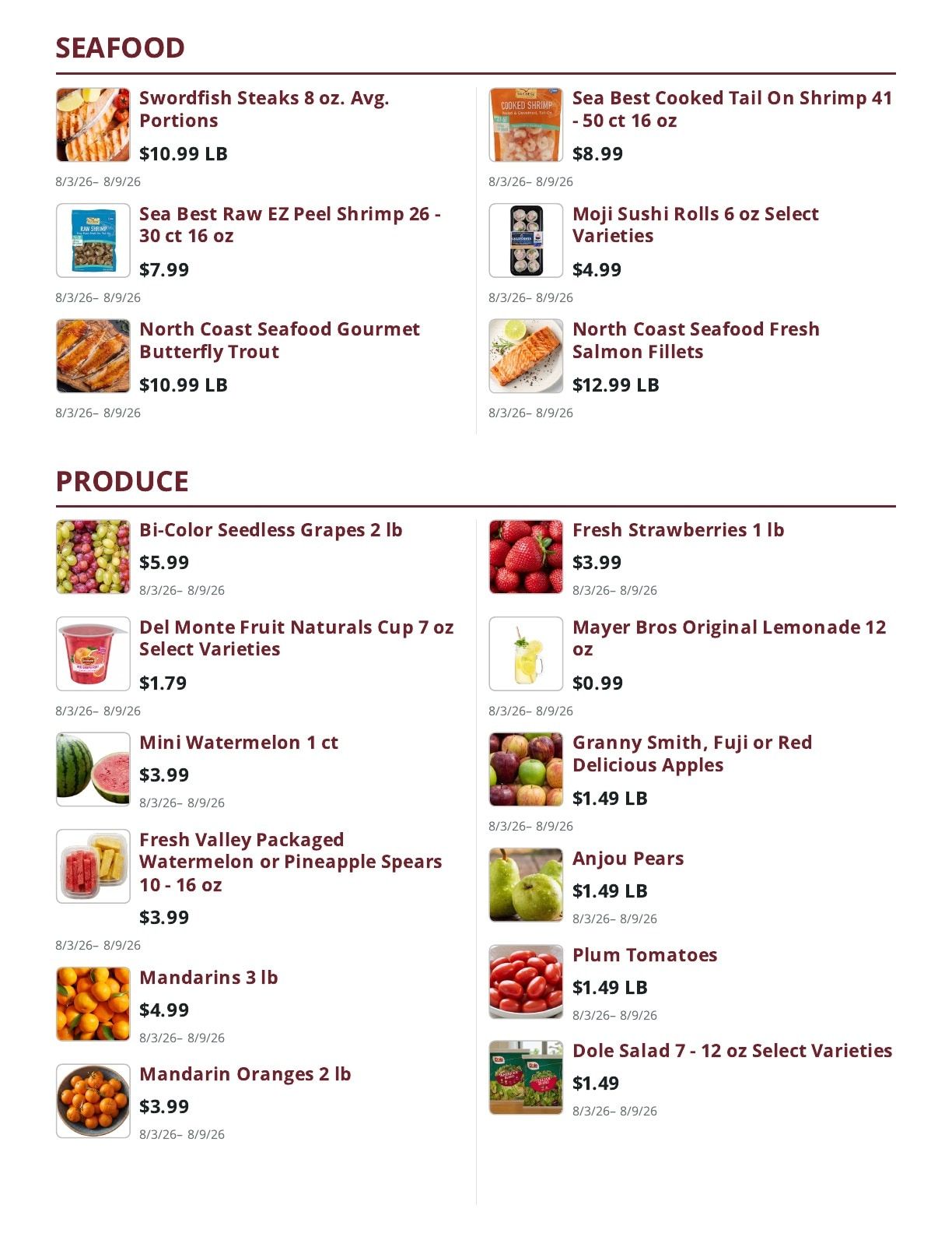 Ralph's Supermarket Weekly Ad August 3 - 9, 2026