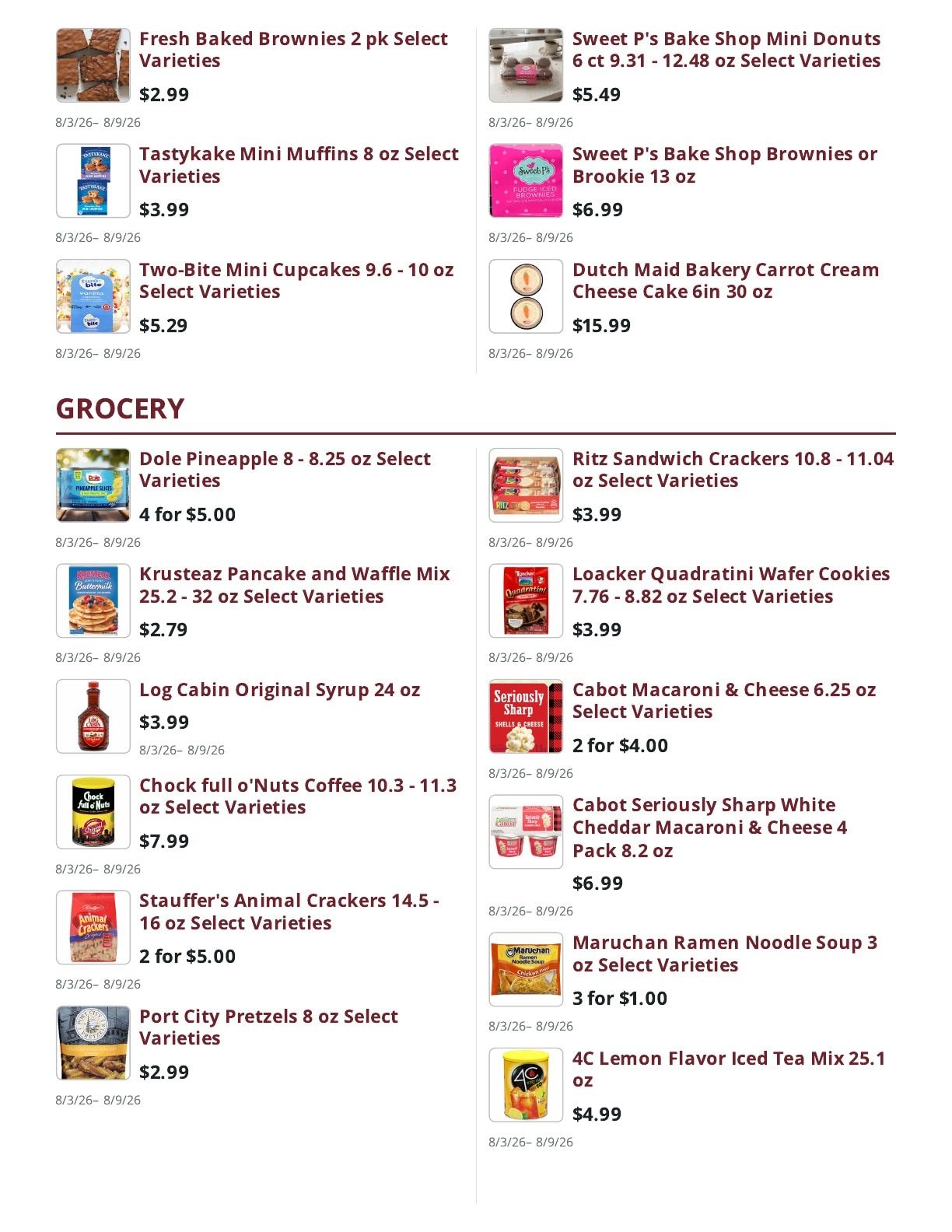 Ralph's Supermarket Weekly Ad August 3 - 9, 2026