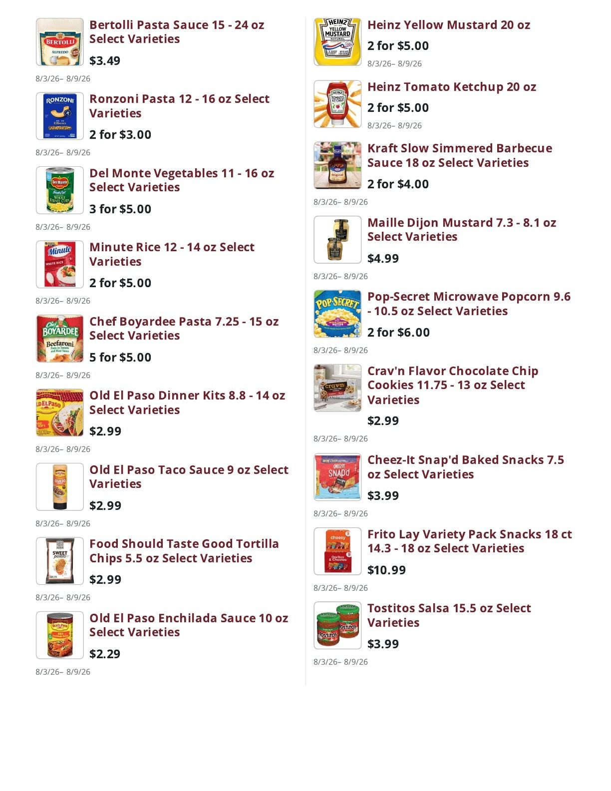 Ralph's Supermarket Weekly Ad August 3 - 9, 2026